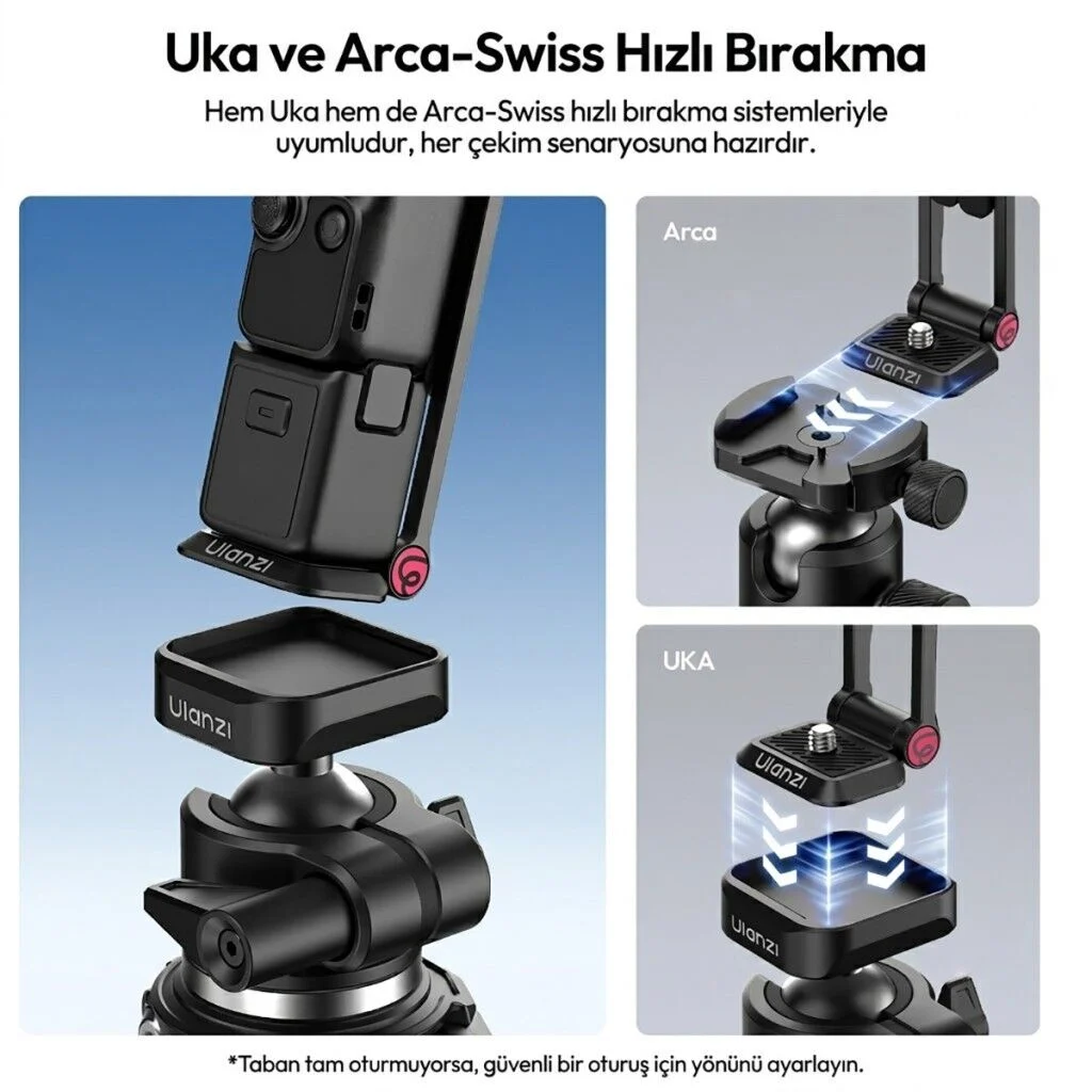 Ulanzi MA66 Manyetik Quick Release Tripod Pocket 3 ve 4 İçin - C110A