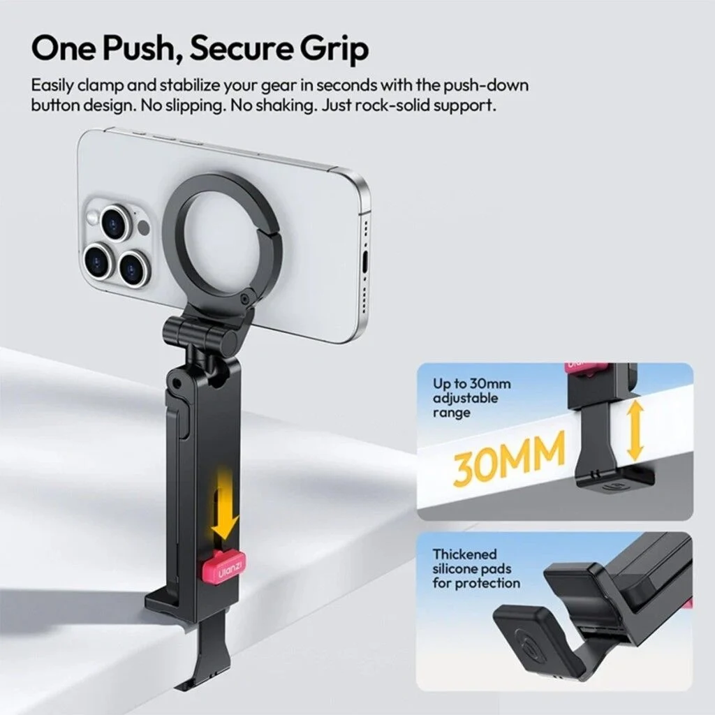 Ulanzi MA88 MagLock Quick Release Manyetik Telefon Tutucu ve Mini Tripod - S055