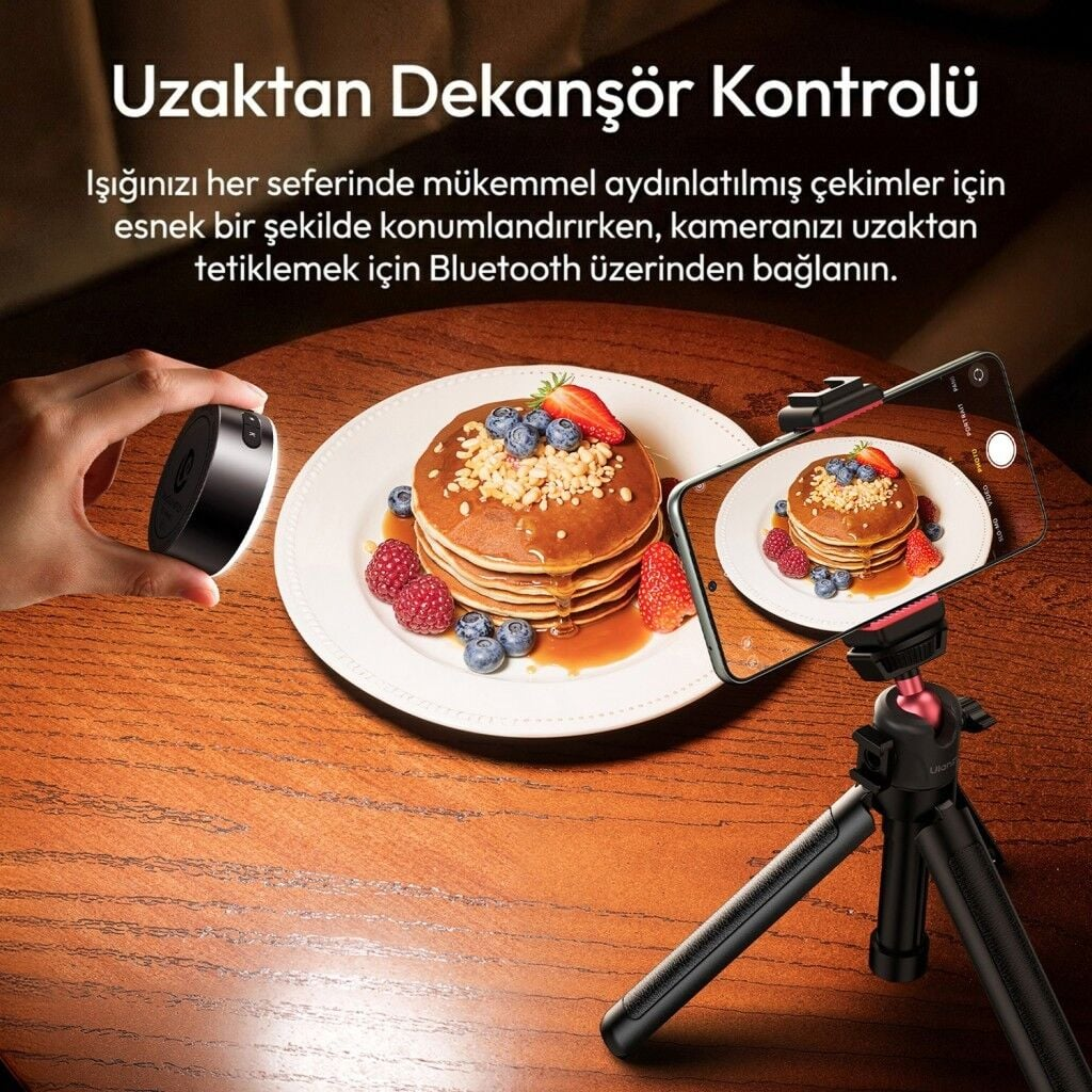 Ulanzi MFL01 2'si 1 Arada Bluetooth Manyetik Telefon Flaş ve Vlog Işığı - L151