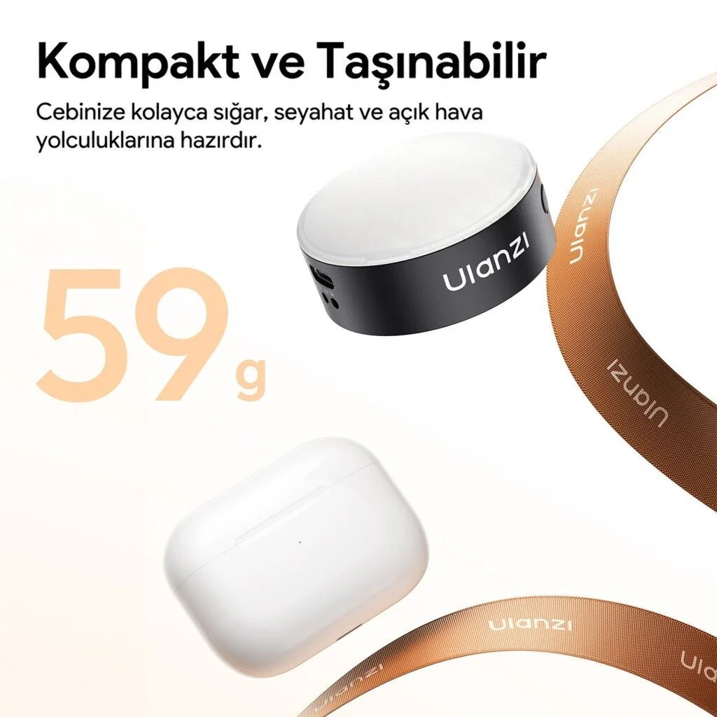 Ulanzi MFL01 2'si 1 Arada Bluetooth Manyetik Telefon Flaş ve Vlog Işığı - L151