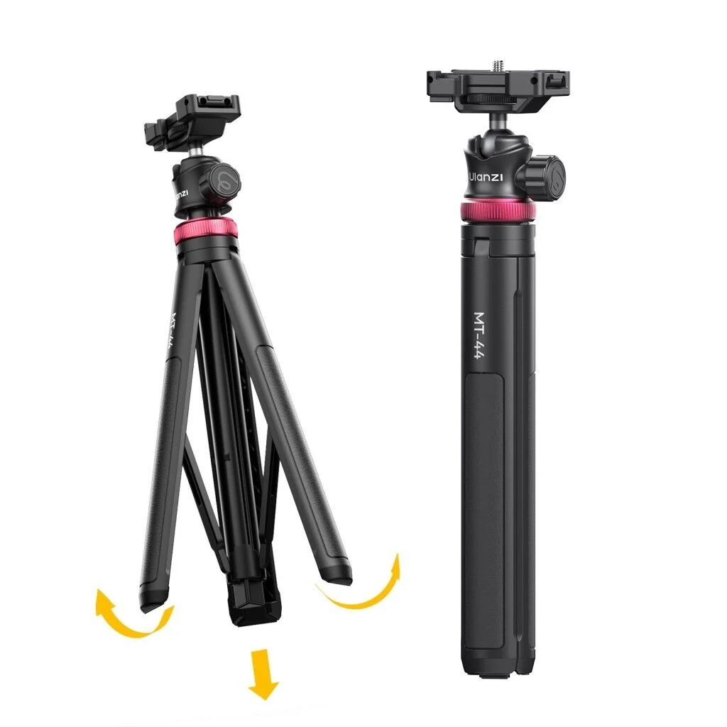 Ulanzi MT-44 149cm 2si 1 Arada Hızlı Açılır Selfie Çubuğu Tripod Telefon Kamera Uyumlu - 2502E