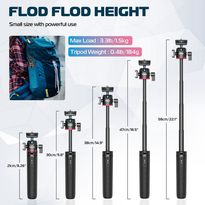Ulanzi MT-73 Mini Selfie 55cm Tripod T048GBB1