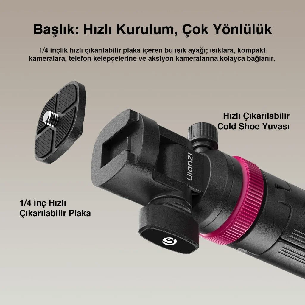 Ulanzi MT-89 200cm Quick Release 360 Panoramic Işık Standı Tripod - T082A