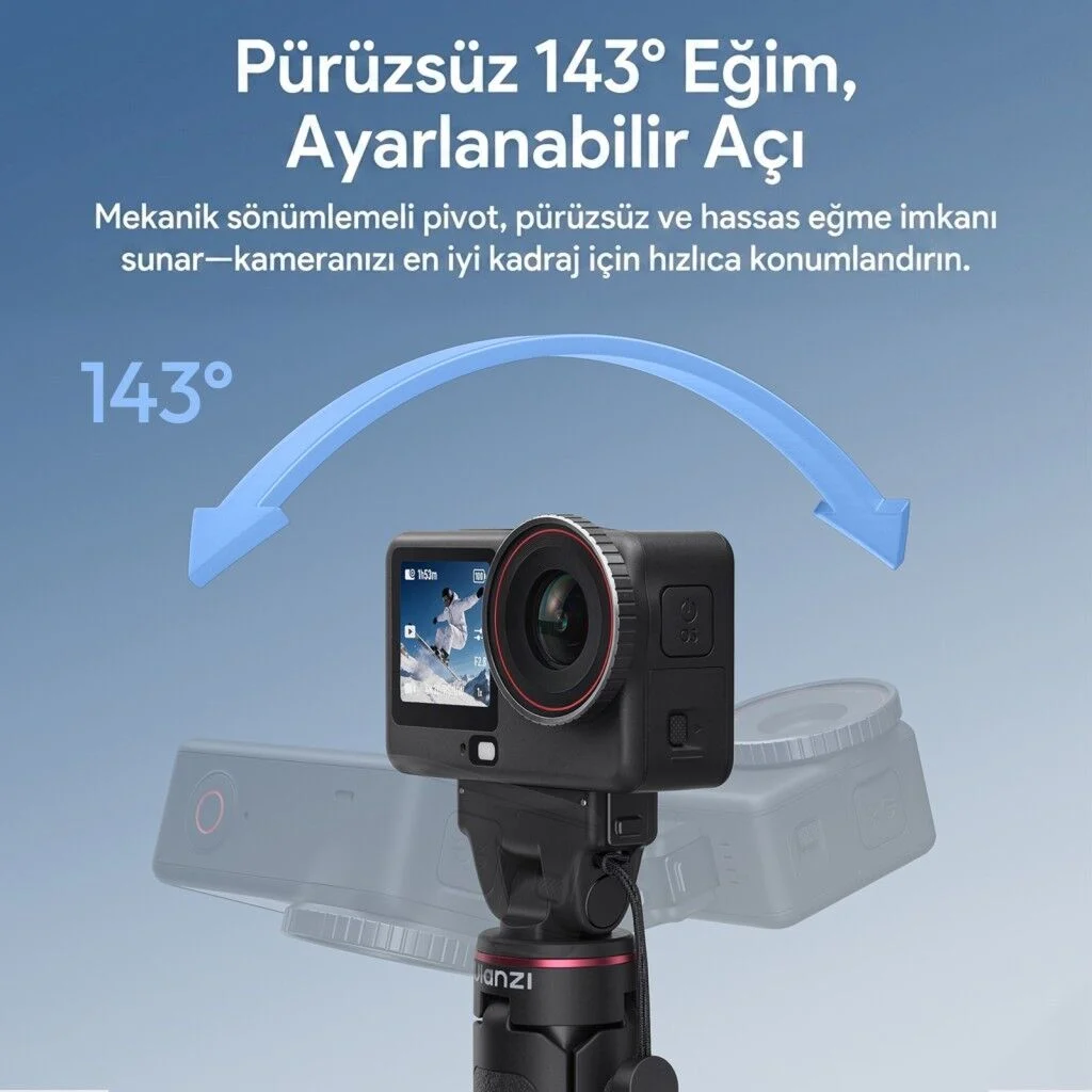 Ulanzi MT99 Manyetik Mini Tripod Selfie Çubuğu Action 6 ve Nano Uyumlu - S079