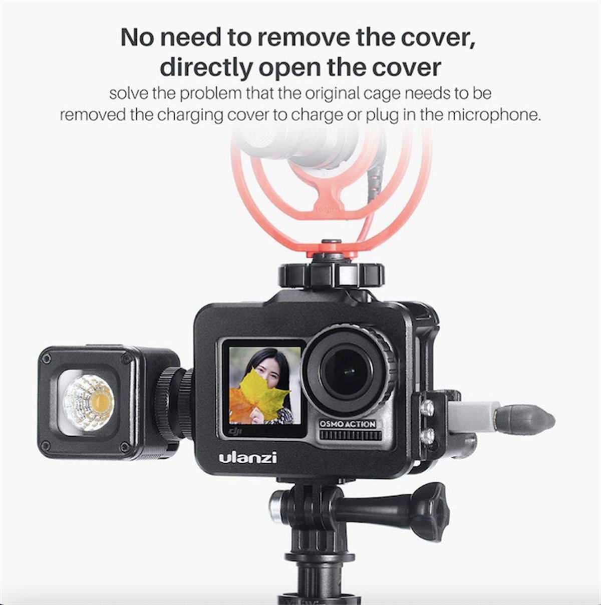 Ulanzi OA-1 Dji Osmo Action Mikrofon Yuvalı Frame