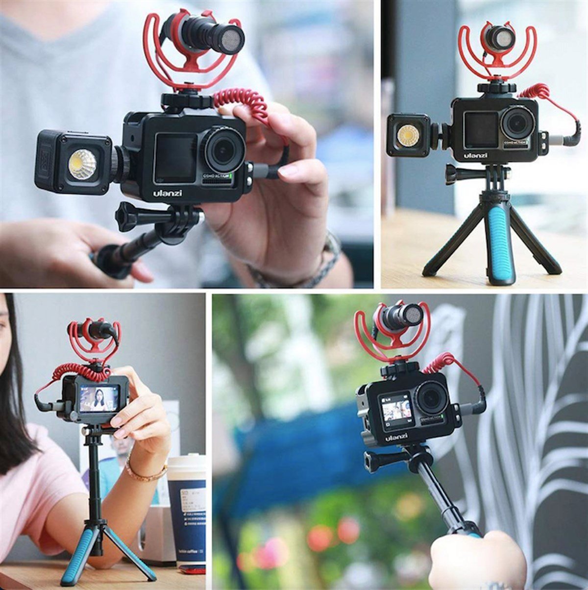 Ulanzi OA-1 Dji Osmo Action Mikrofon Yuvalı Frame