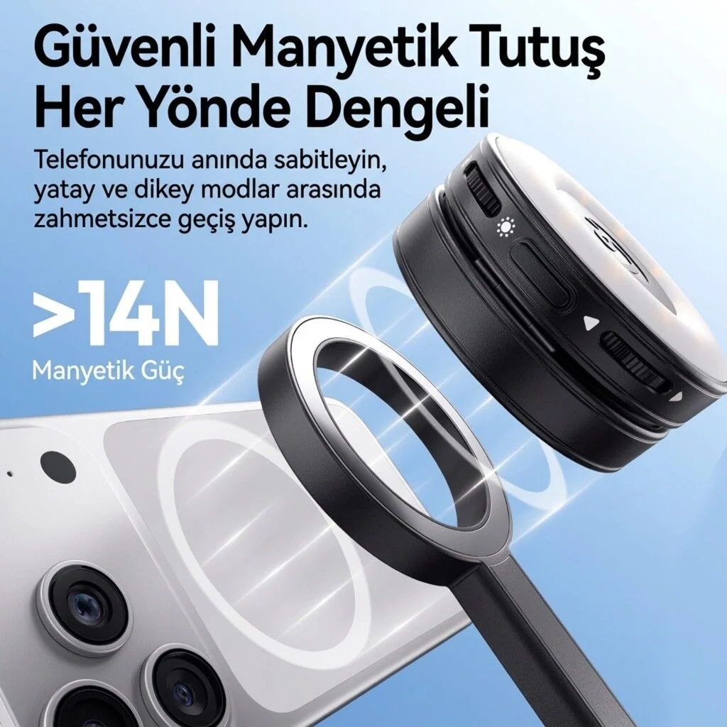 Ulanzi SK-21 180cm Manyetik Auto-Open Selfie Monopod Tripod Siyah - M103