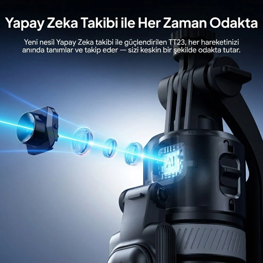 Ulanzi TT23M AI Otomatik Takip Manyetik Telefon Selfie Stick Tripod - T201