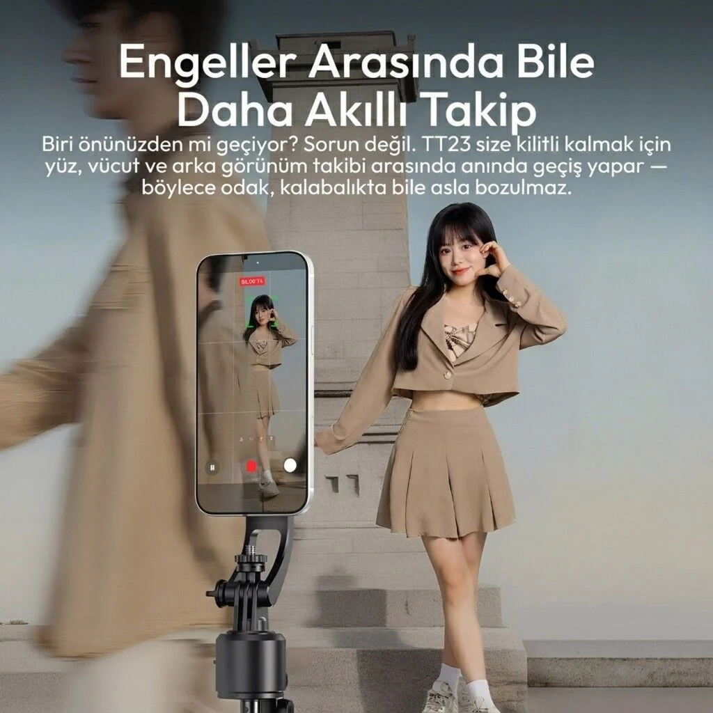 Ulanzi TT23M AI Otomatik Takip Manyetik Telefon Selfie Stick Tripod - T201