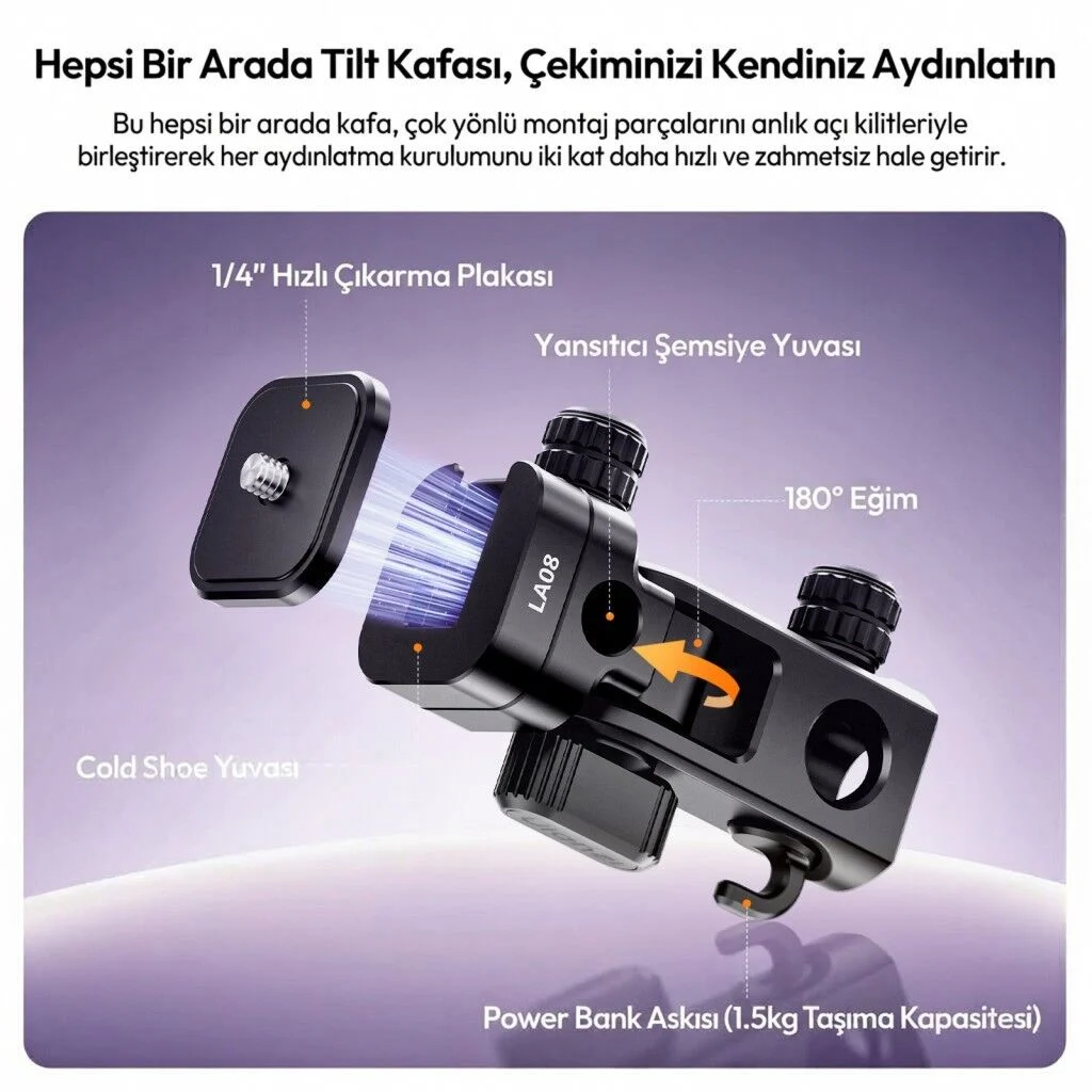 Ulanzi TT43 II 210cm Reversible 2 in 1 Işık Standı - S085