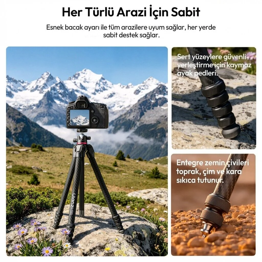 Ulanzi TZ01 163cm Versatile 2 in 1 Karbon Fiber Tripod - S069