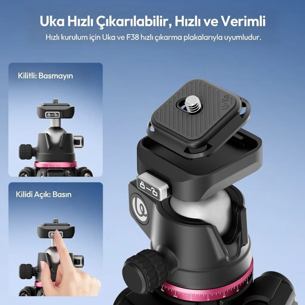 Ulanzi TZ01 163cm Versatile 2 in 1 Karbon Fiber Tripod - S069