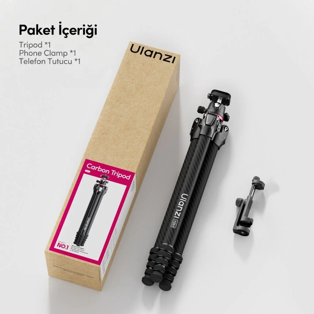Ulanzi TZ01 163cm Versatile 2 in 1 Karbon Fiber Tripod - S069