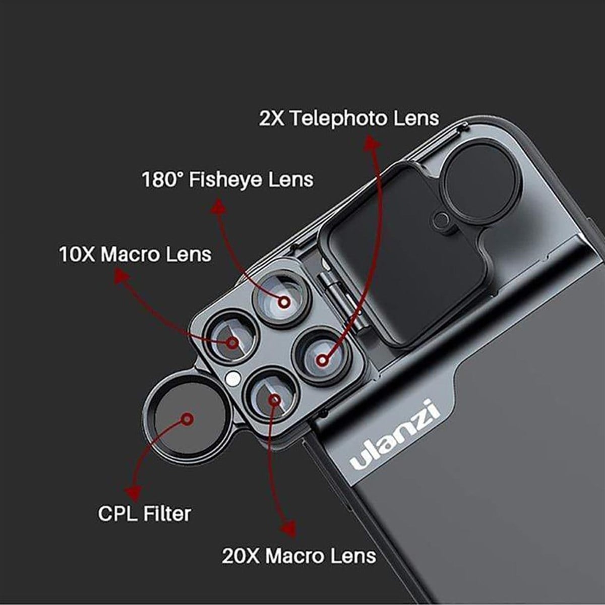 Ulanzi U-lens iPhone 11 Pro Çoklu Profesyonel Lens