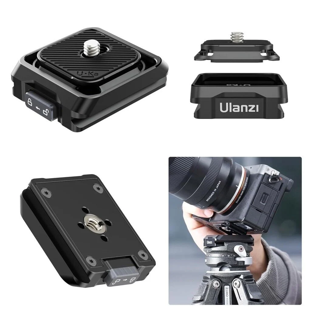 Ulanzi UKA02 Quick Release Plate 1/4'' Vidalı Kamera Montaj Plakası Uka Arca Uyumlu - C017