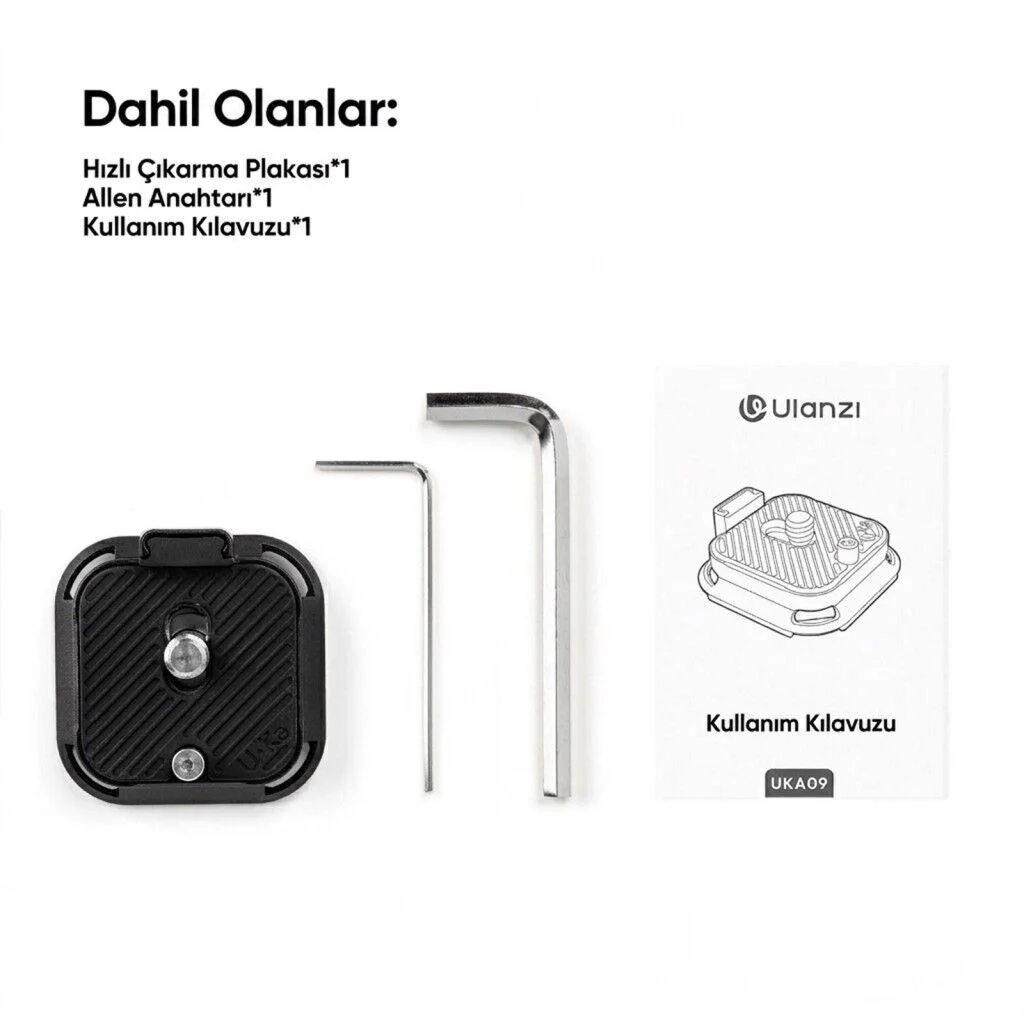 Ulanzi UKA09 Anti-Twist Quick Release Plate Uka Arca Uyumlu Kamera Montaj Plakası - C080