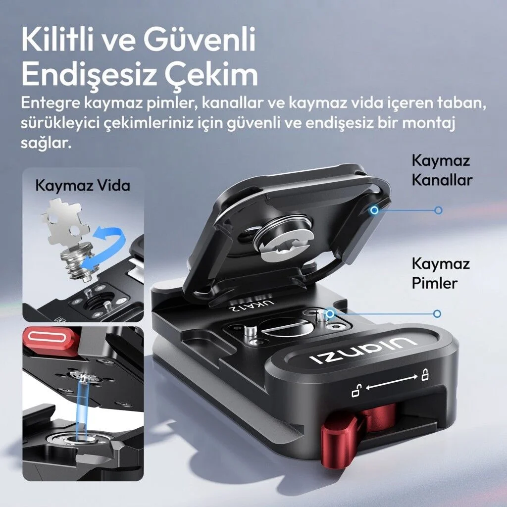 Ulanzi UKA12 UKA Pro Arca Uyumlu Quick Release Kamera Montaj Kiti - C106