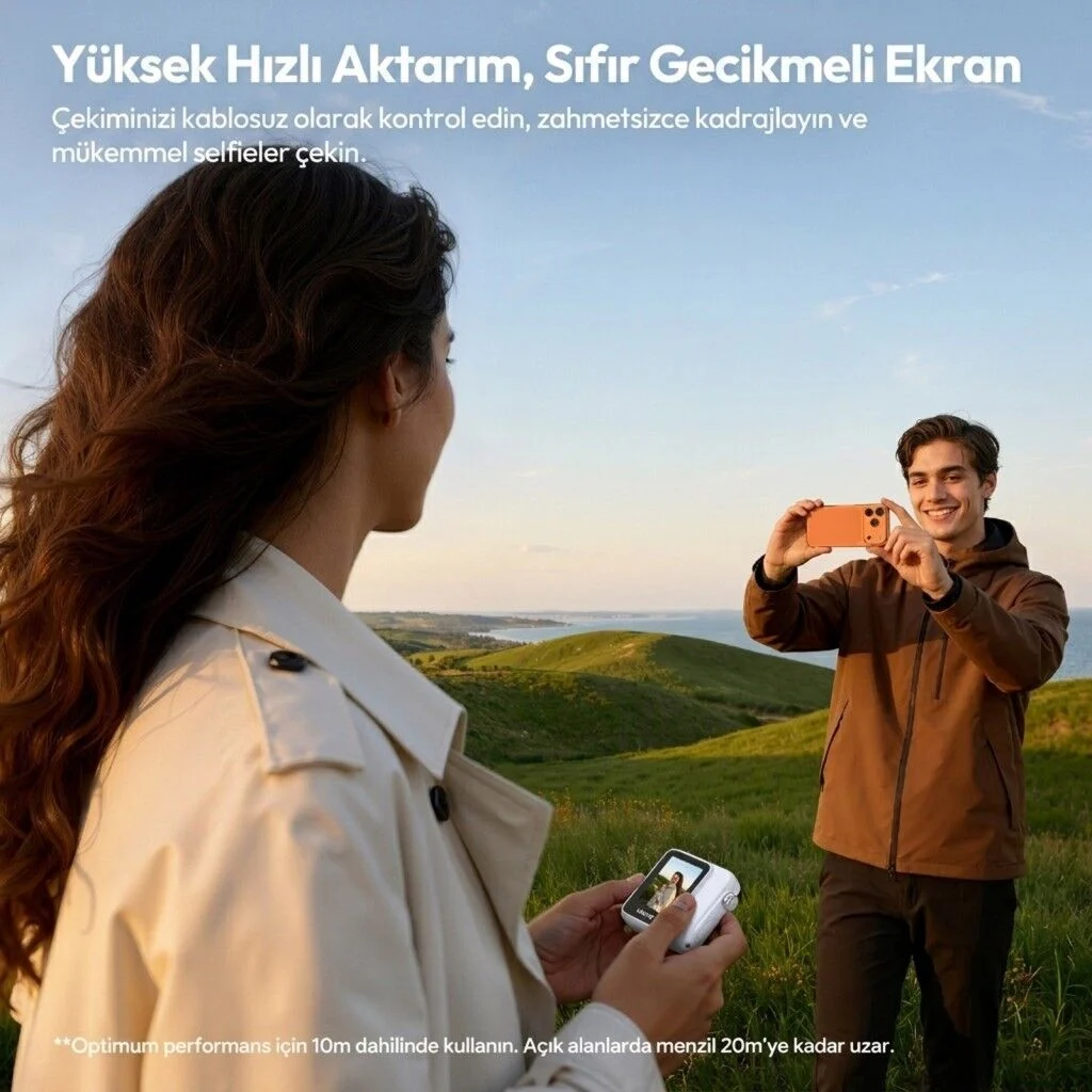 Ulanzi VM02 Kablosuz Manyetik Selfie Monitörü Kırmızı - I007