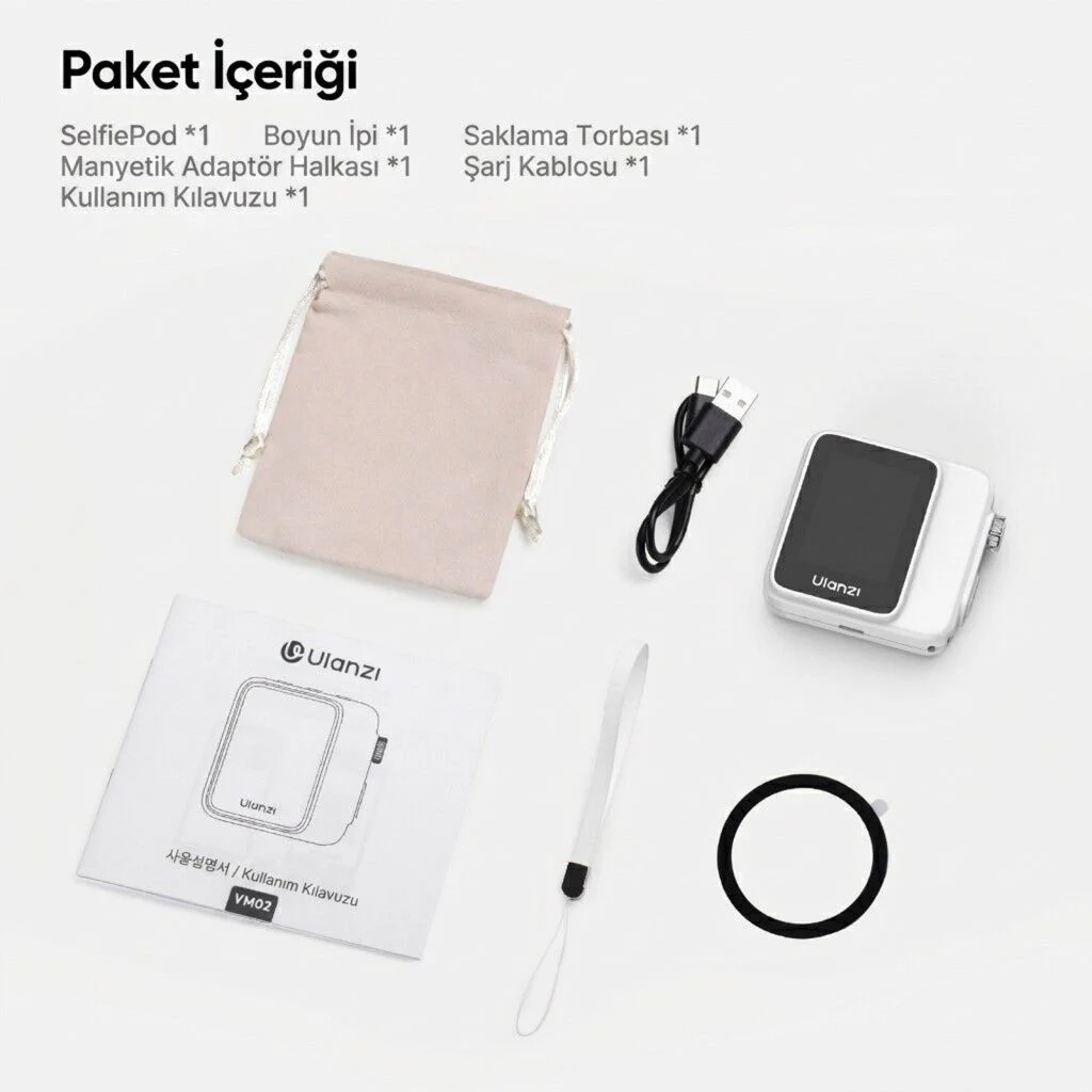 Ulanzi VM02 Kablosuz Manyetik Selfie Monitörü Kırmızı - I007