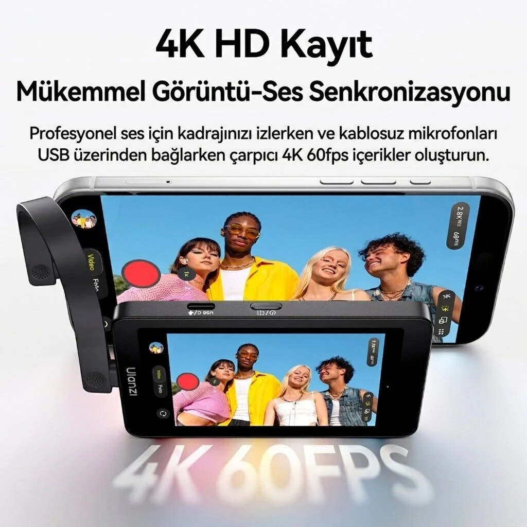 Ulanzi VM1 4 İnç Manyetik Selfie Monitör Vlog Ekranı - A057