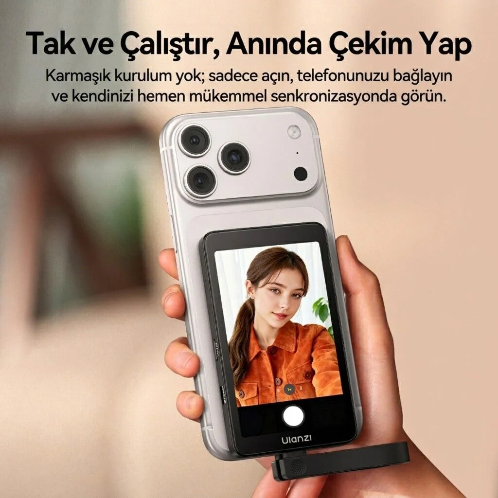 Ulanzi VM1 4 İnç Manyetik Selfie Monitör Vlog Ekranı - A057