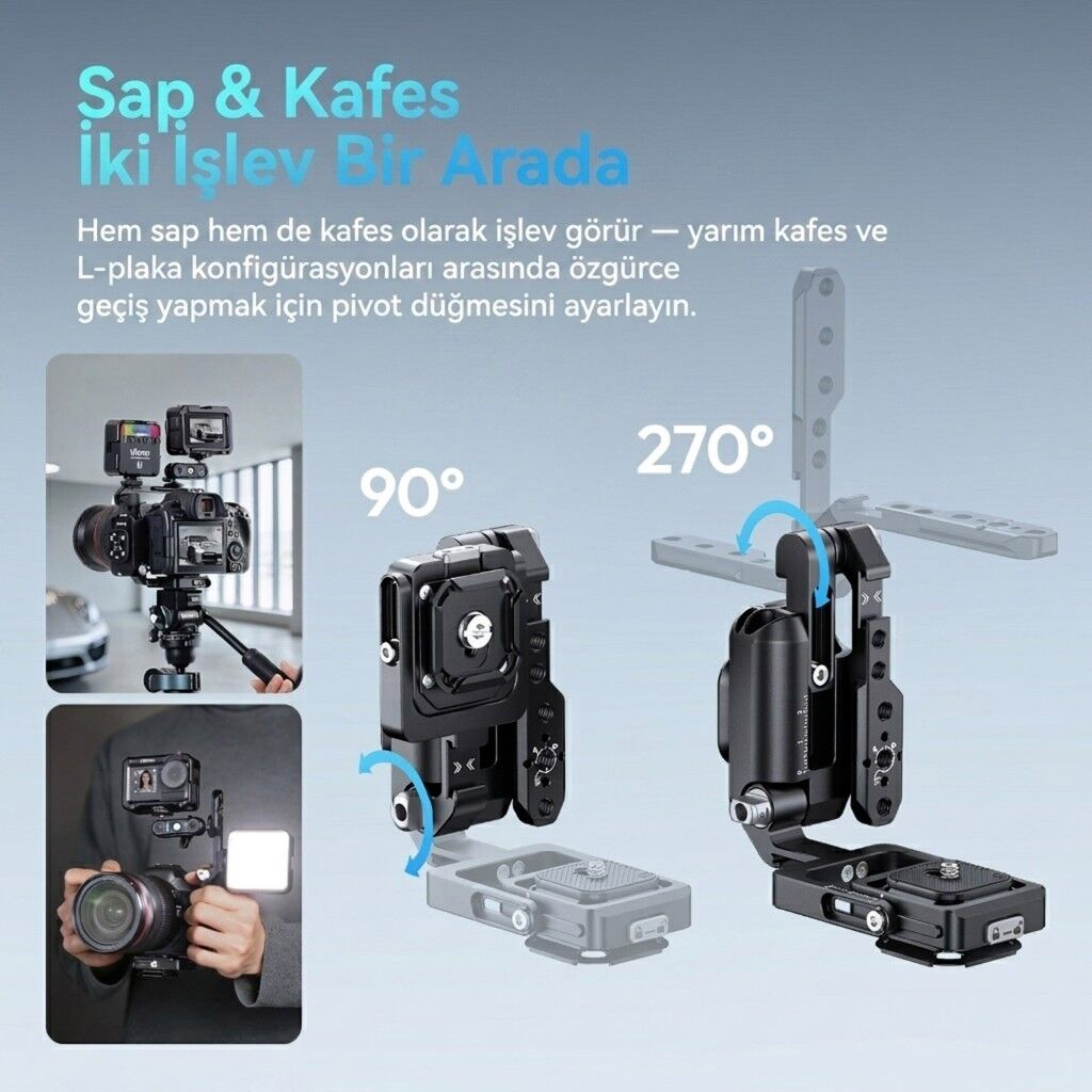 Ulanzi XJ01 Uka Universal Foldable Camera Cage Katlanabilir Kamera Kafesi - C116