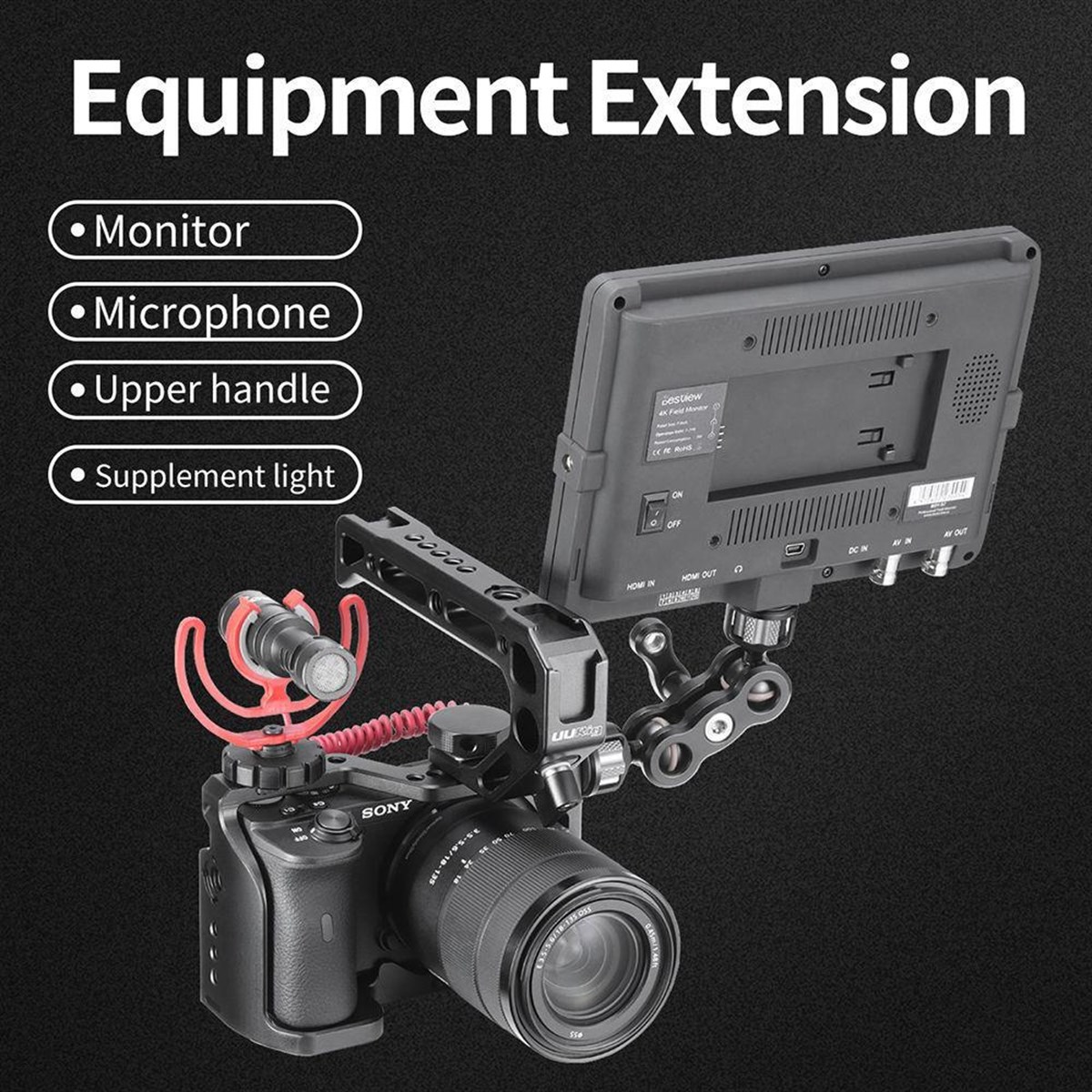 UURig C-A6600 Sony A6600 Vlog Cage Çerçeve