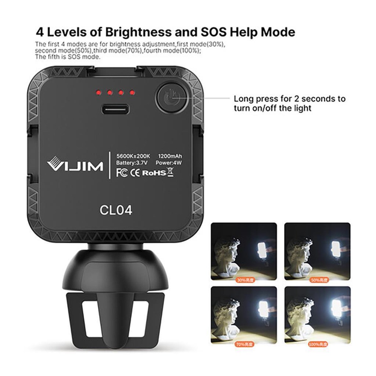 Vijim CL04 Klipsli Led Işık