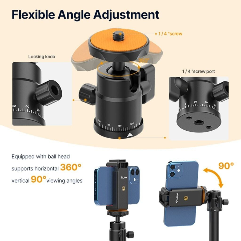 VIJIM LS09 Ayarlanabilir Teleskopik Telefon ve Kamera Tripod Standı - 2952