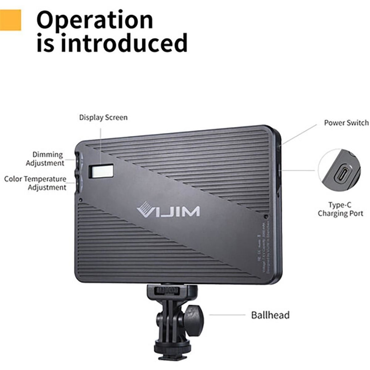 Vijim VL108 Kompakt Bi-Color LED Işık Paneli