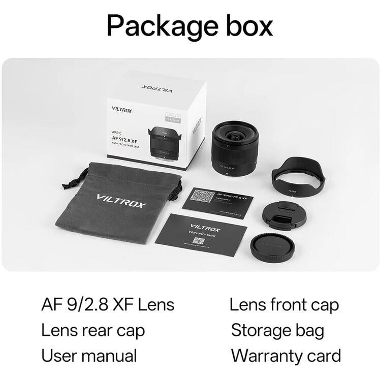 Viltrox Af 9mm F2.8 XF Fujifilm APS-C Lens