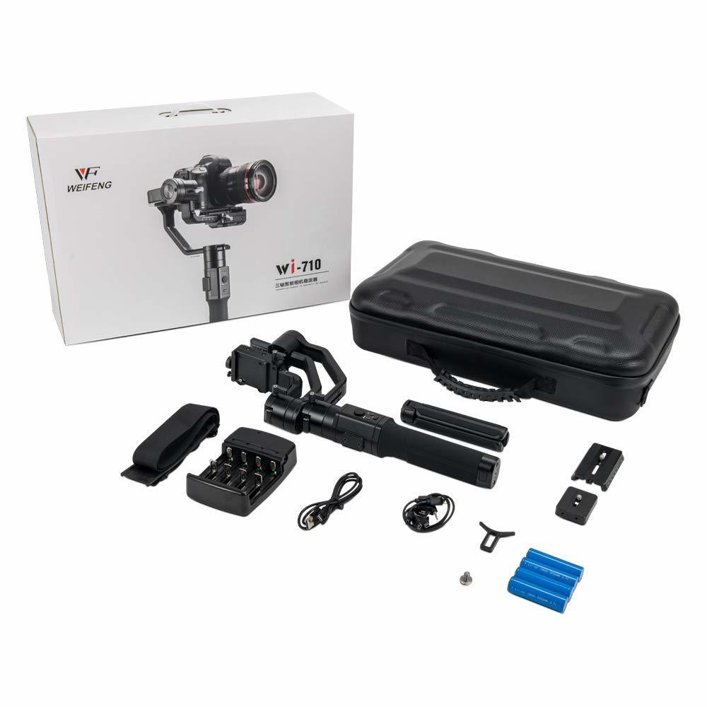 Weifeng WI-710 3-Axis DLSR Kamera Için Profesyonel Elektronik Gimbal Sabitleyici