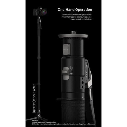 YC Onion Pineta Pro Karbon Fiber & FH60S Video Fluid Kafa Monopod Kit