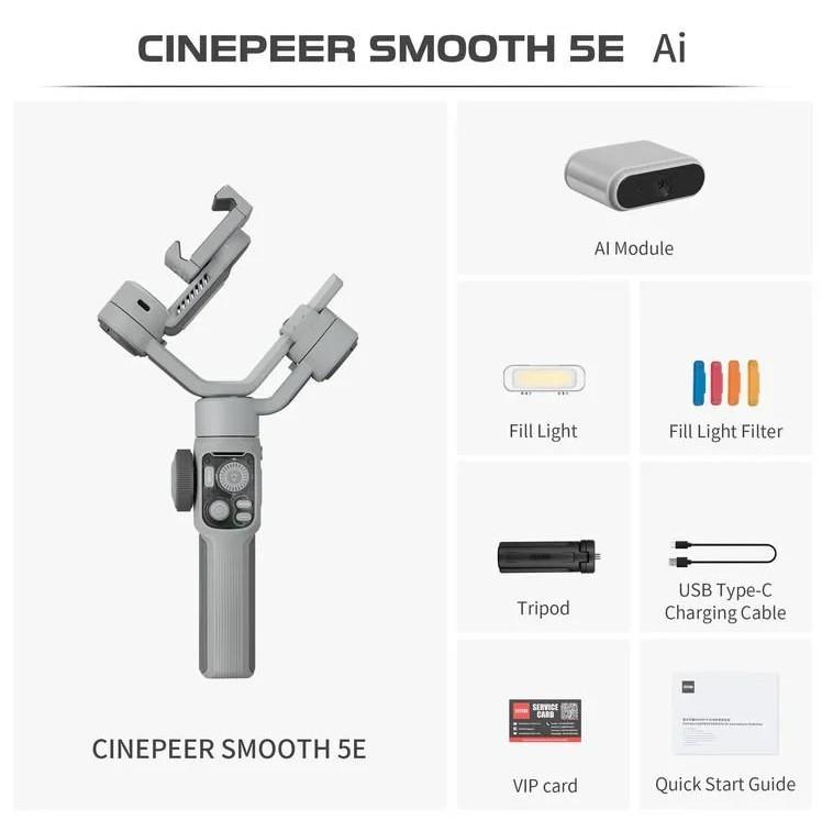 Zhiyun Cinepeer Smooth-5E Combo Telefon Gimbal