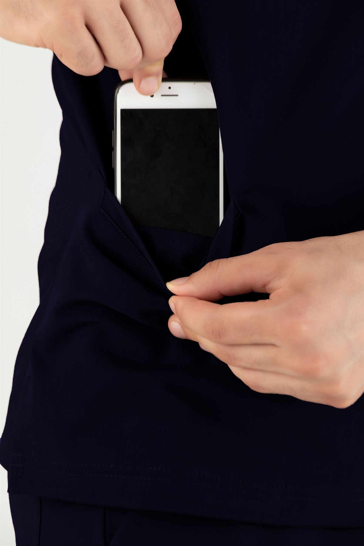 Felice Vita Koyu Lacivert Erkek Scrubs Üst - Medikal Giyim Uniform
