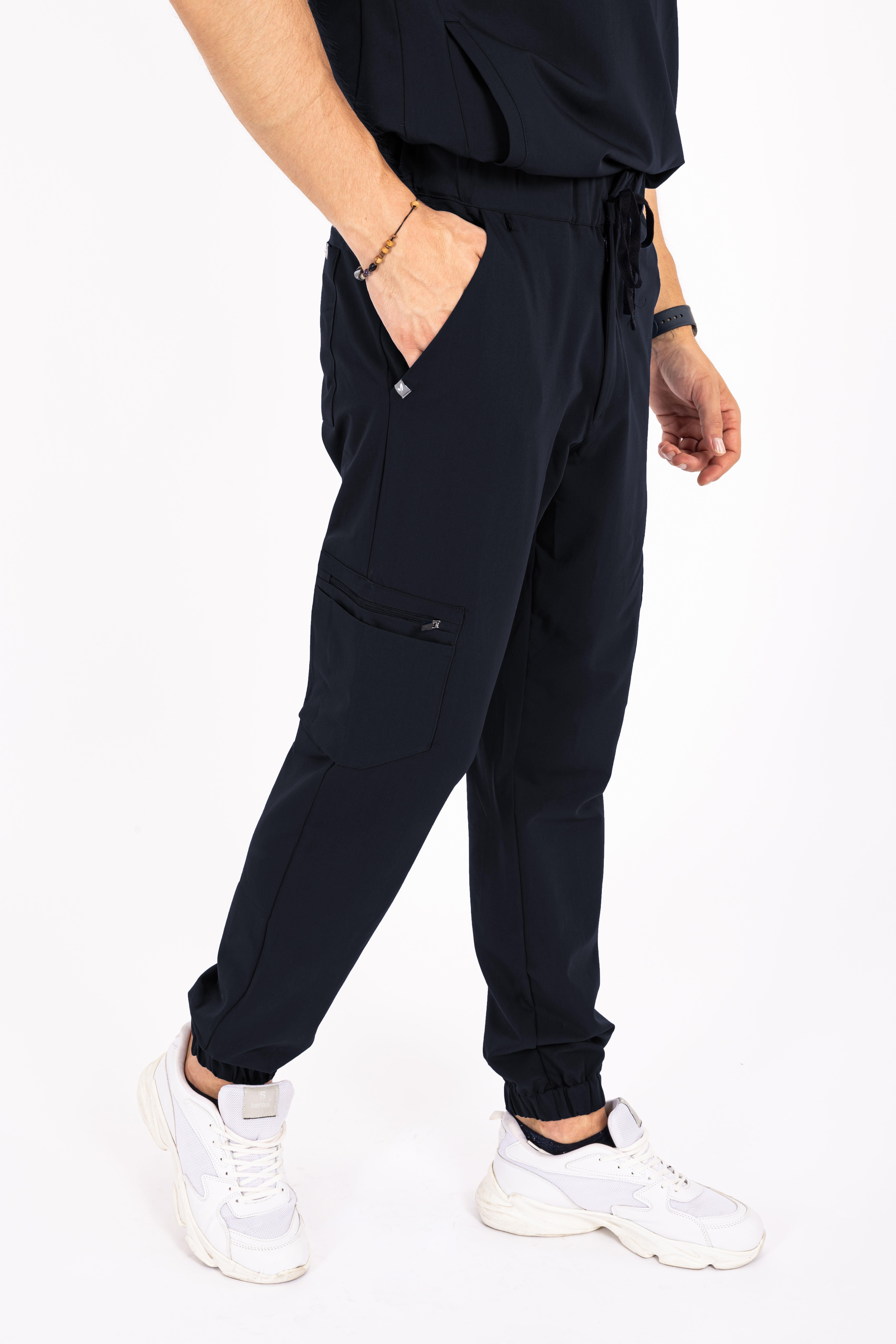 Jogger Piu Vita Koyu Lacivert Alt Erkek Scrubs Cerrahi Forma - Medikal Giyim Uniform