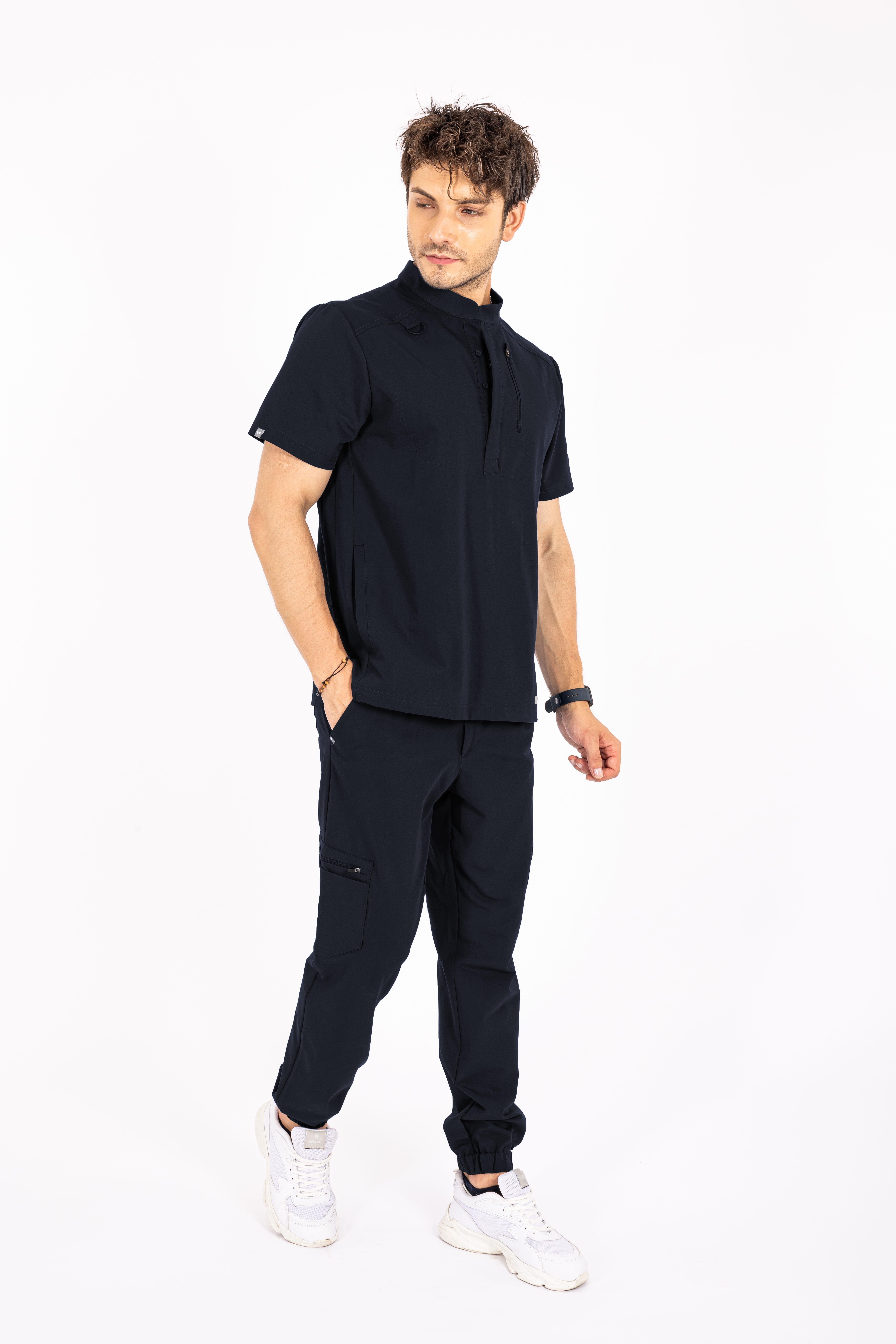 Jogger Piu Vita Koyu Lacivert Alt Erkek Scrubs Cerrahi Forma - Medikal Giyim Uniform