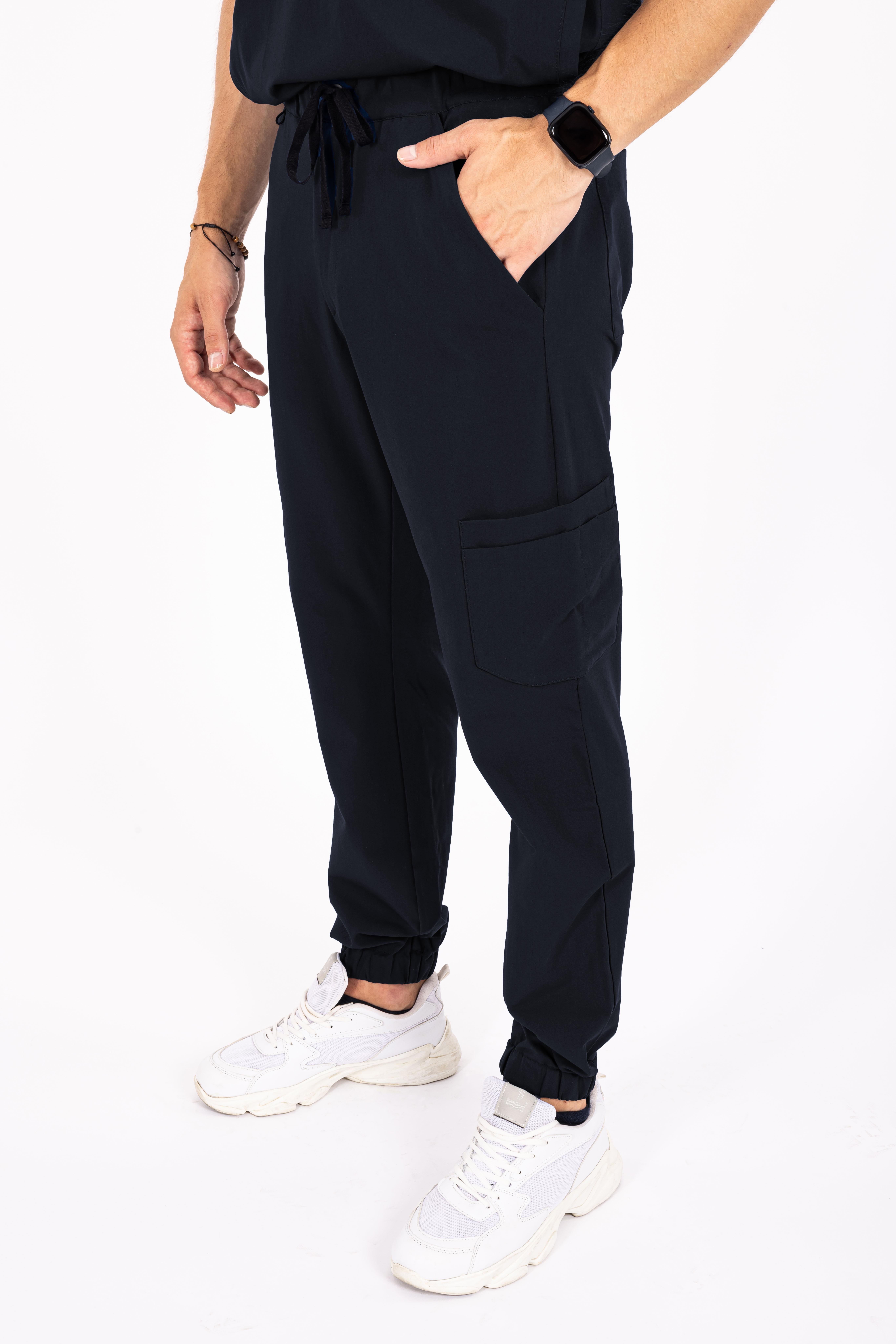 Jogger Piu Vita Koyu Lacivert Alt Erkek Scrubs Cerrahi Forma - Medikal Giyim Uniform