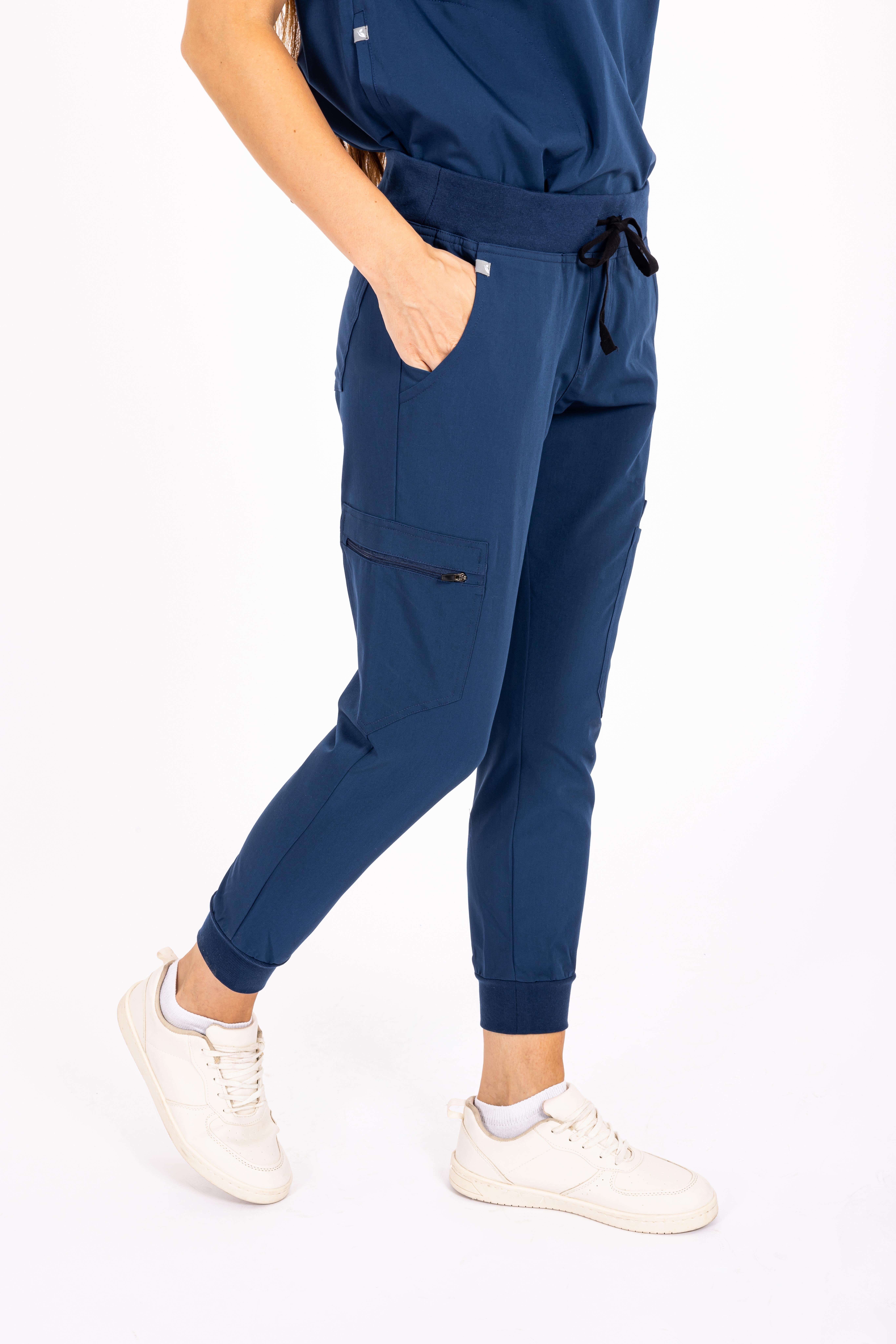 Jogger Vita Saks Mavisi Kadın Scrubs Alt - Medical Giyim Uniform