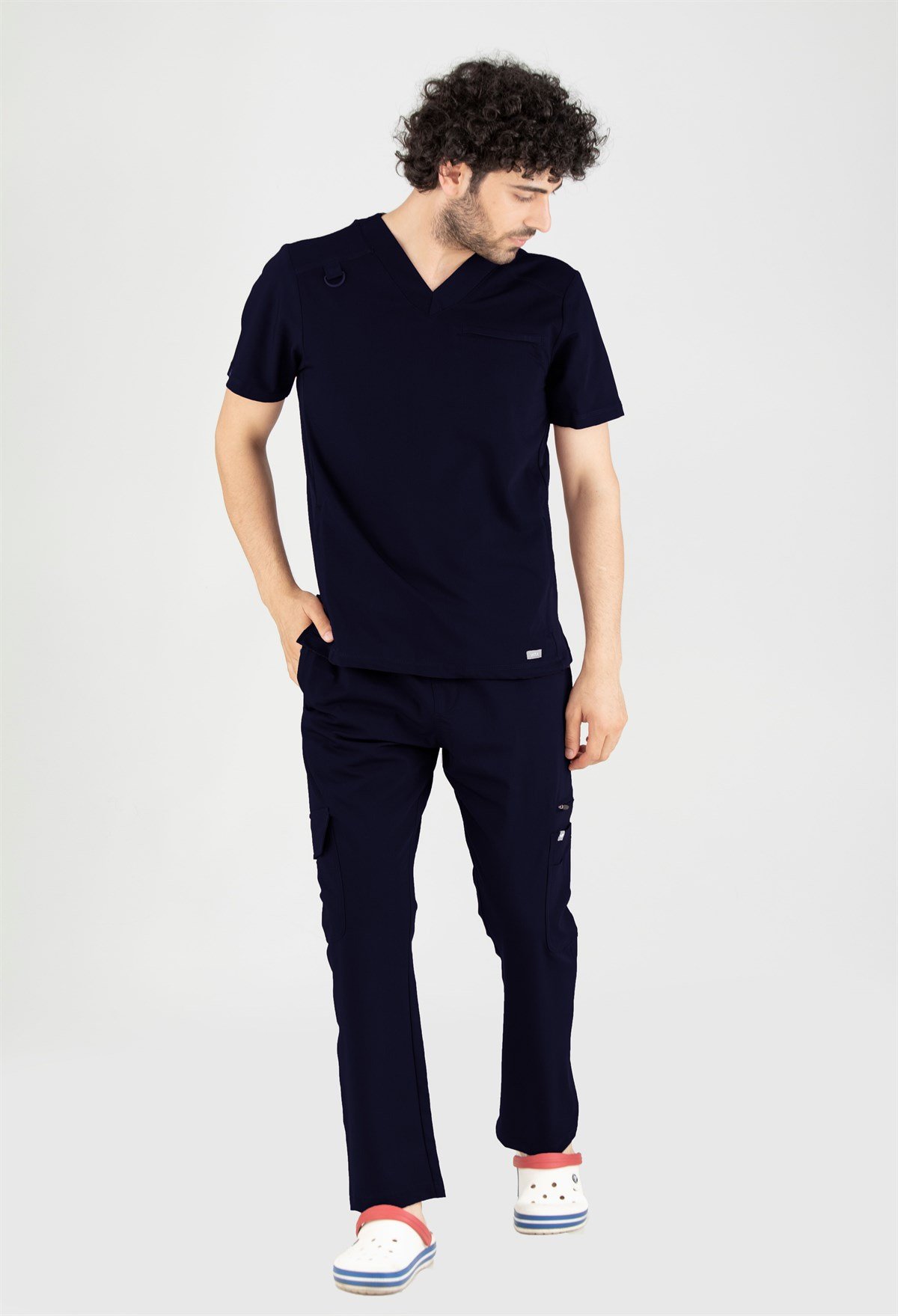 Tasca Vita Koyu Lacivert Erkek Scrubs Alt - Medikal Giyim Uniform