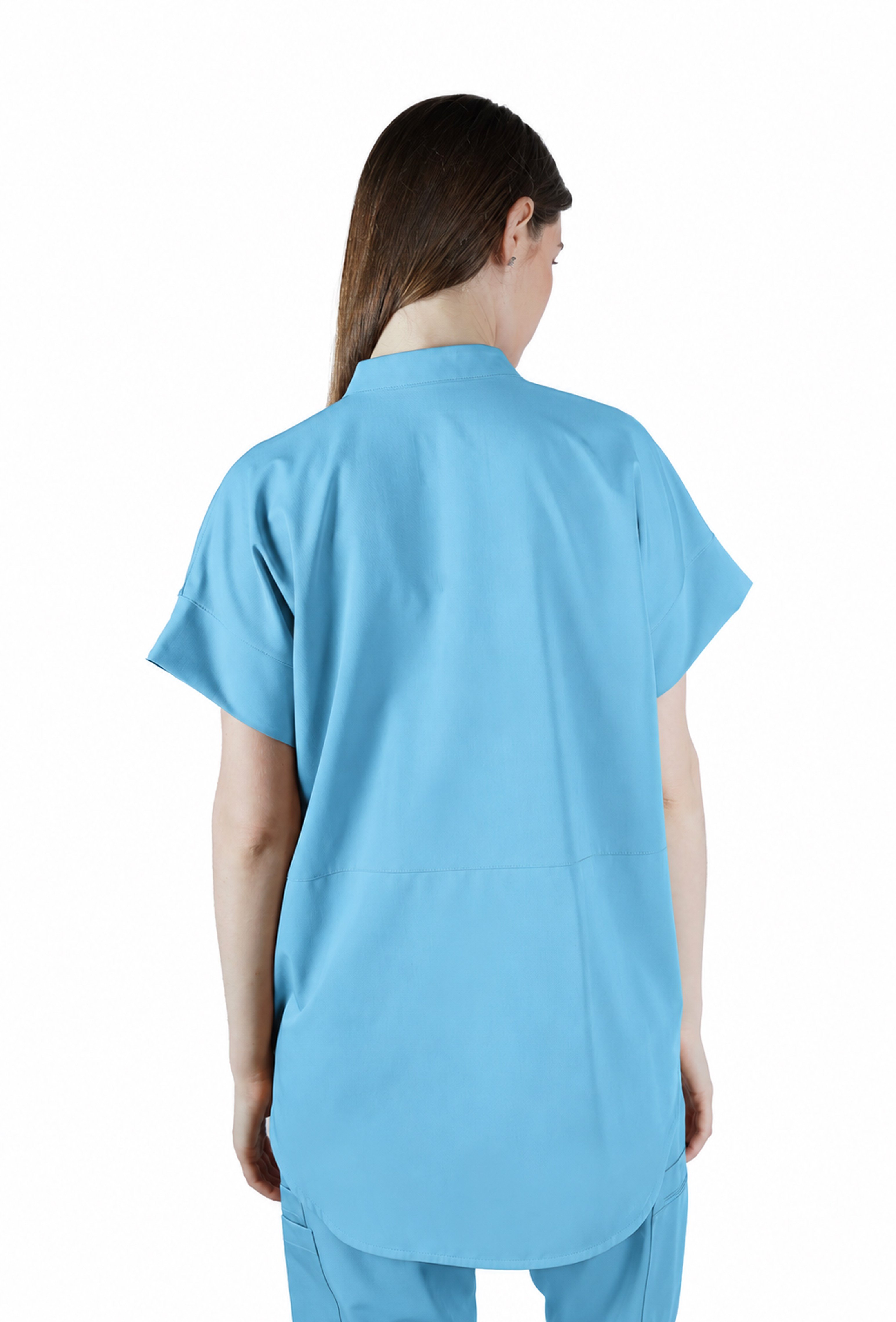 Bella VITA Alaska Blue Üst Kadın Scrubs Cerrahi Forma - Medikal Giyim Uniform