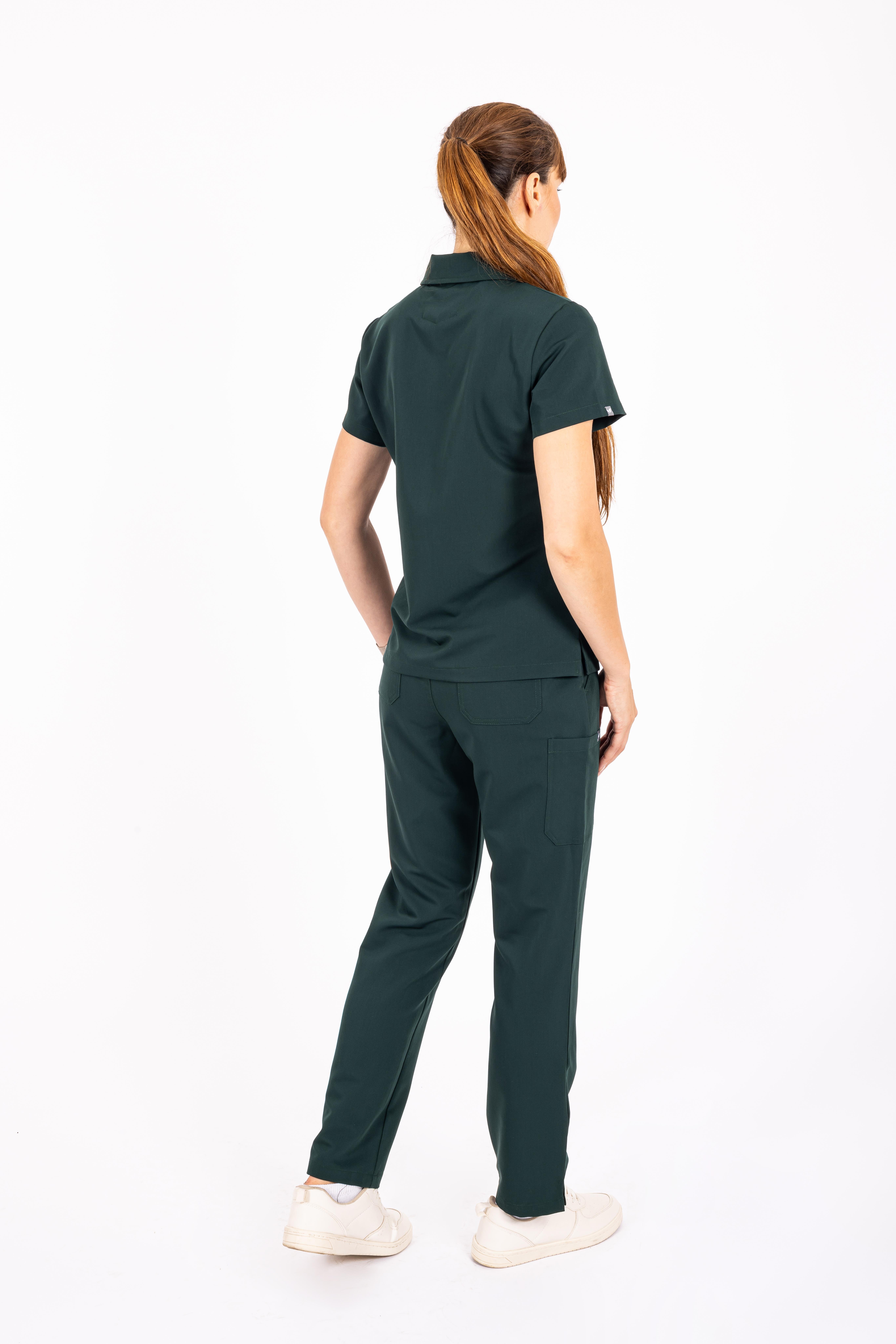 Collare Vita Zümrüt Üst Kadın Scrubs Cerrahi Forma - Medikal Giyim Uniform