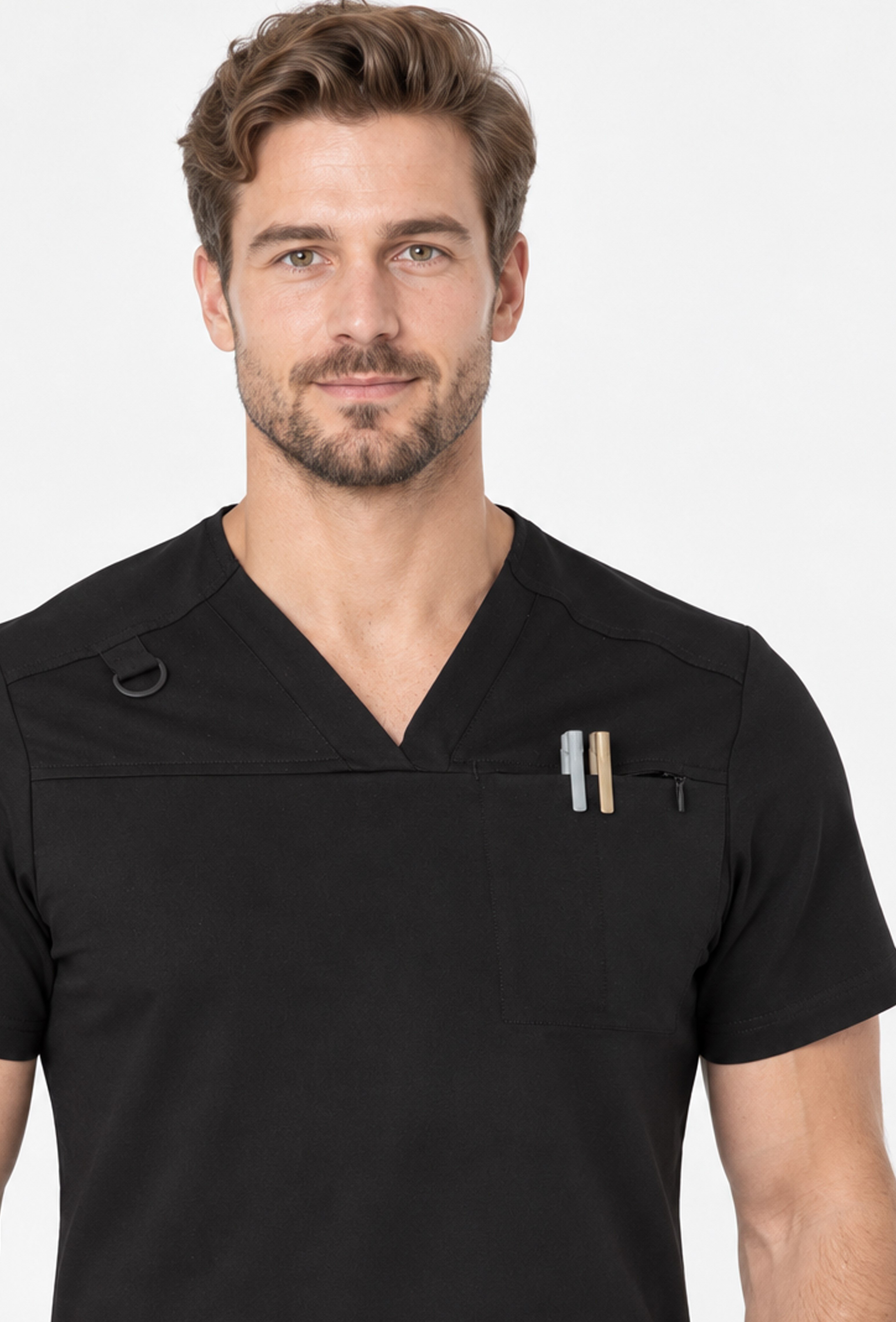 Felice Vita Siyah Üst Erkek Scrubs Cerrahi Forma - Medikal Giyim Uniform