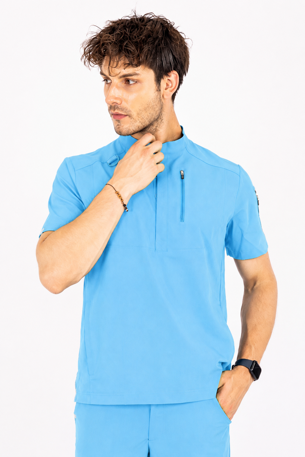 Freddo Vita Alaska Blue Üst Erkek Scrubs Cerrahi Forma - Medikal Giyim Uniform
