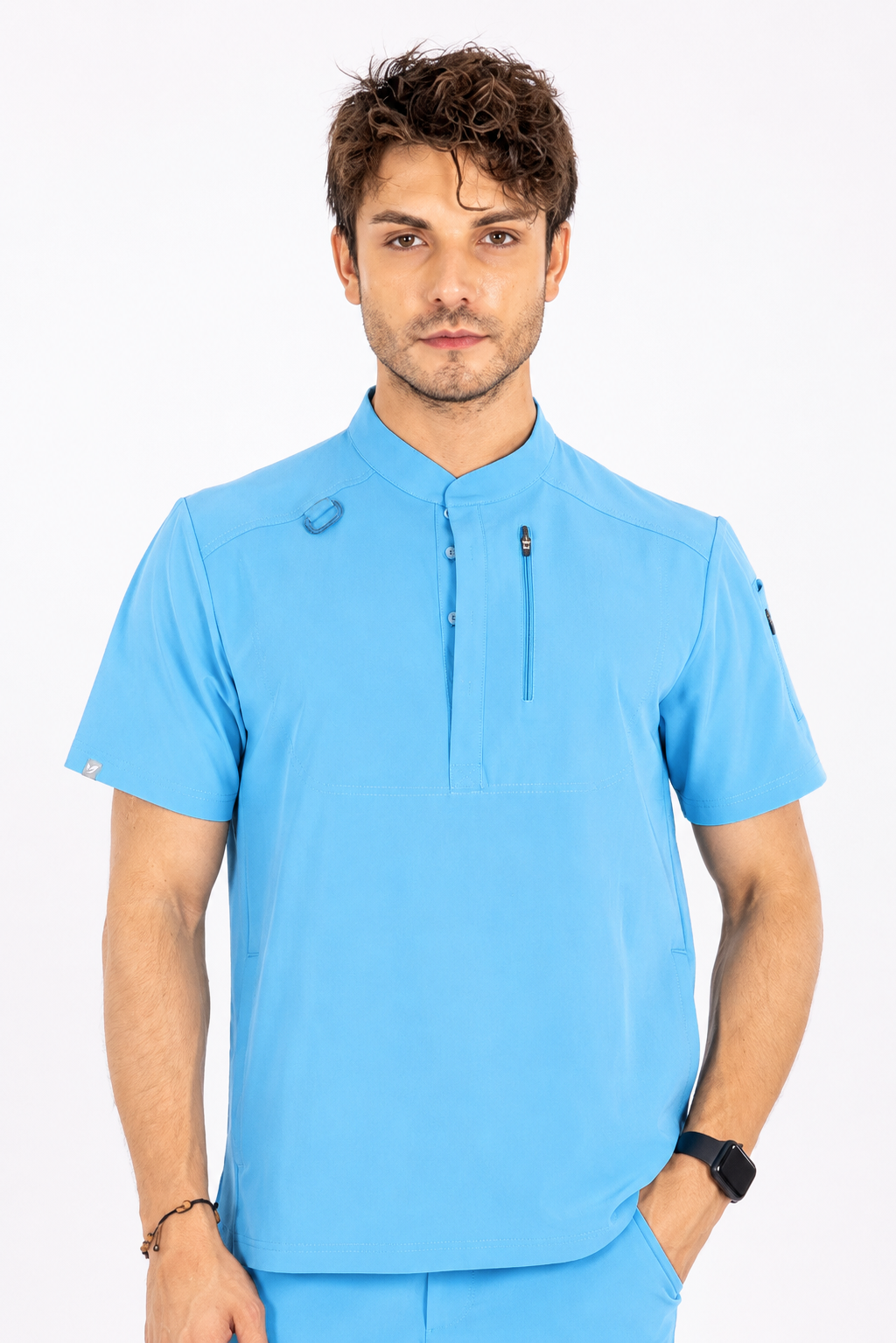Freddo Vita Alaska Blue Üst Erkek Scrubs Cerrahi Forma - Medikal Giyim Uniform