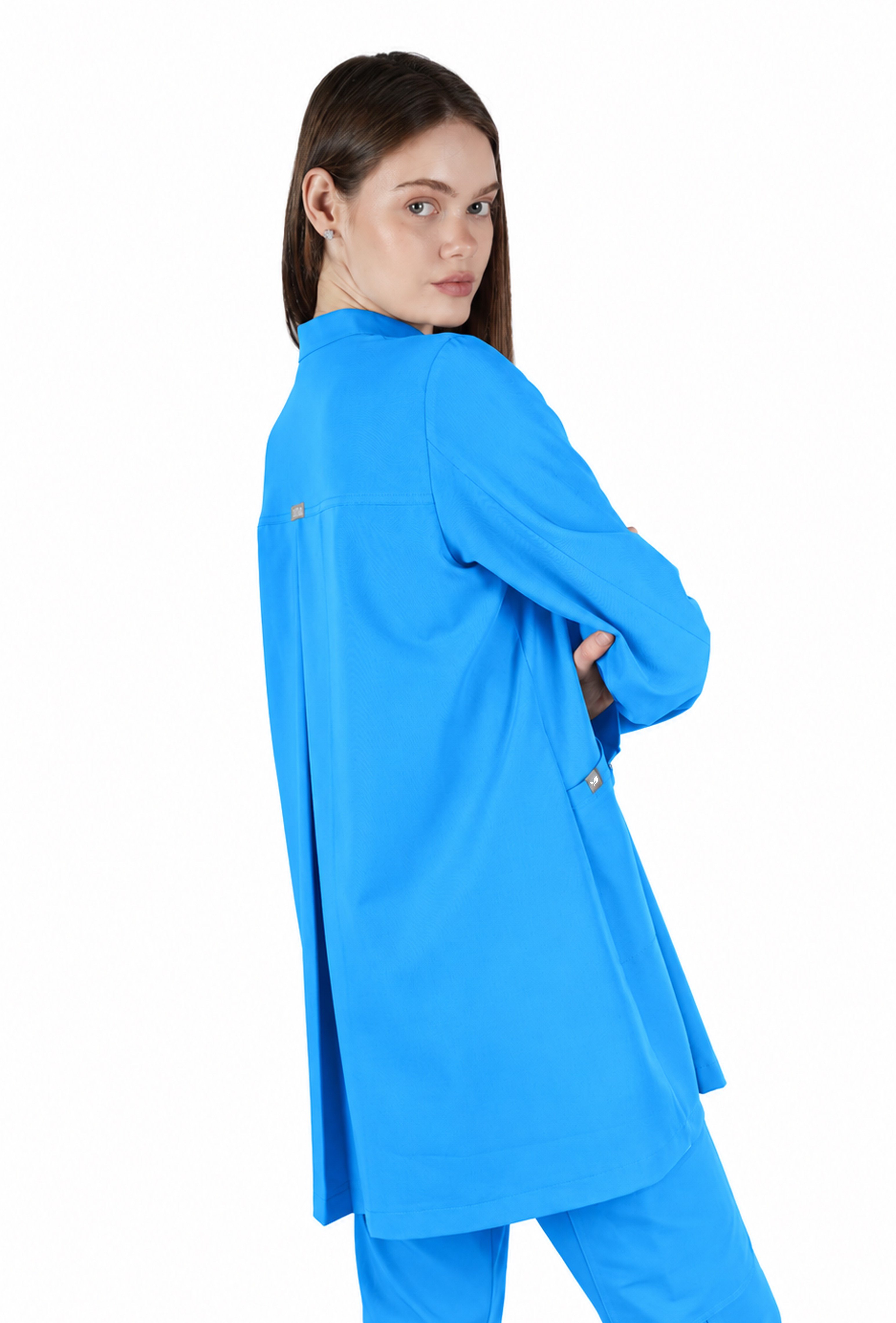 Hijab VITA Alaska Blue Üst Kadın Scrubs Cerrahi Forma 