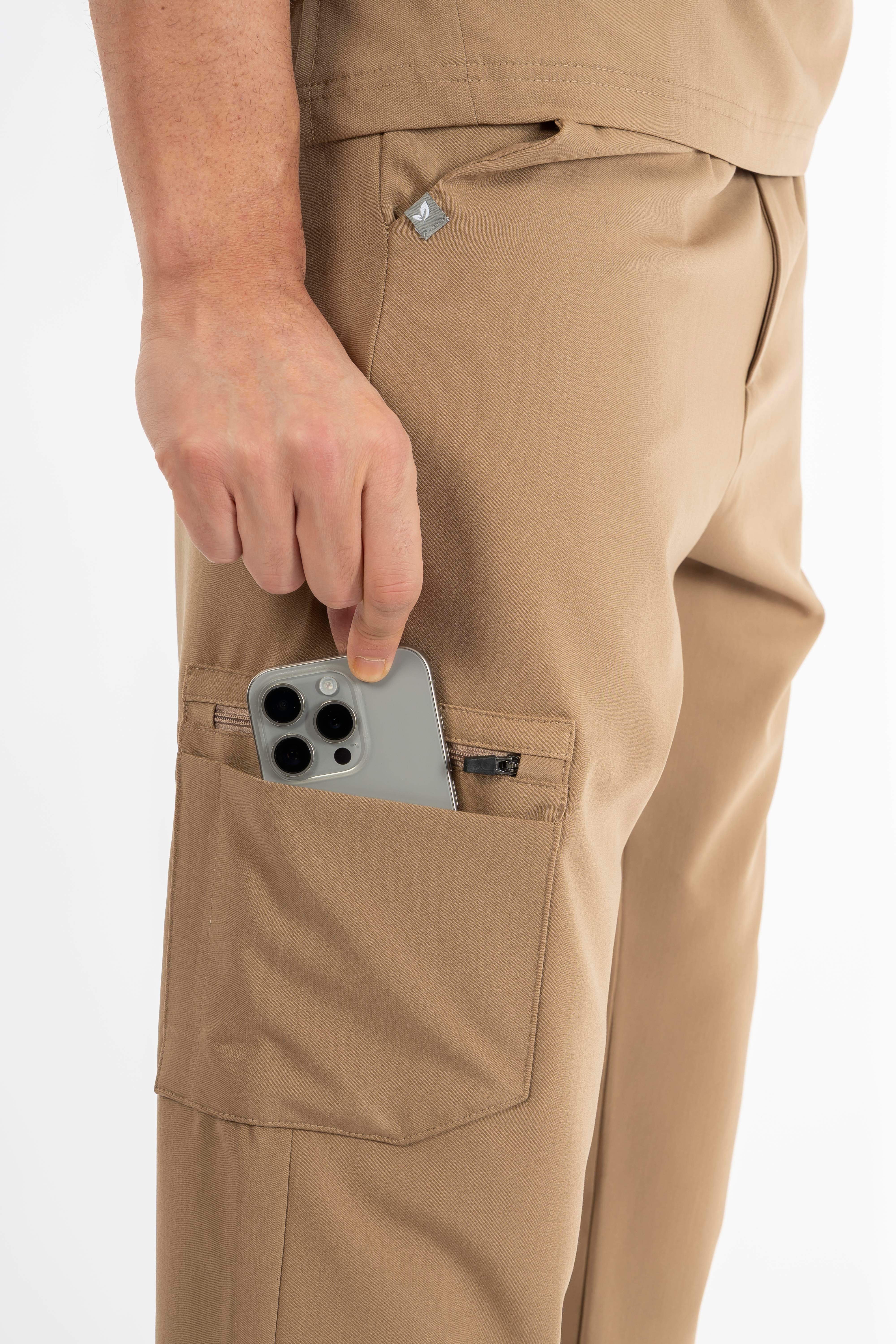 Jogger Piu Vita Bej Alt Erkek Scrubs Cerrahi Forma - Medikal Giyim Uniform