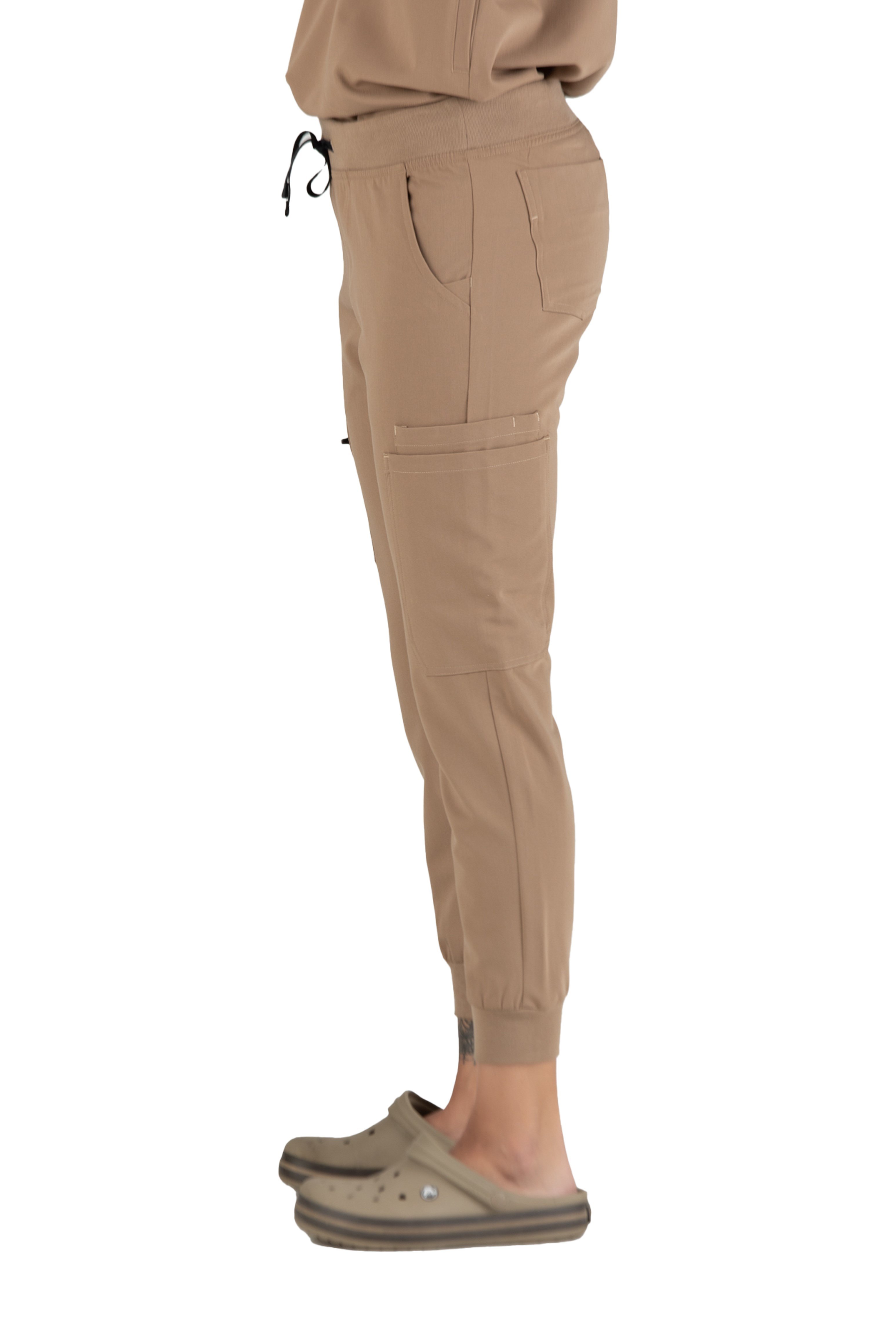 Jogger Vita Bej Alt Kadın Scrubs Cerrahi Forma -Medical Giyim Üniforma