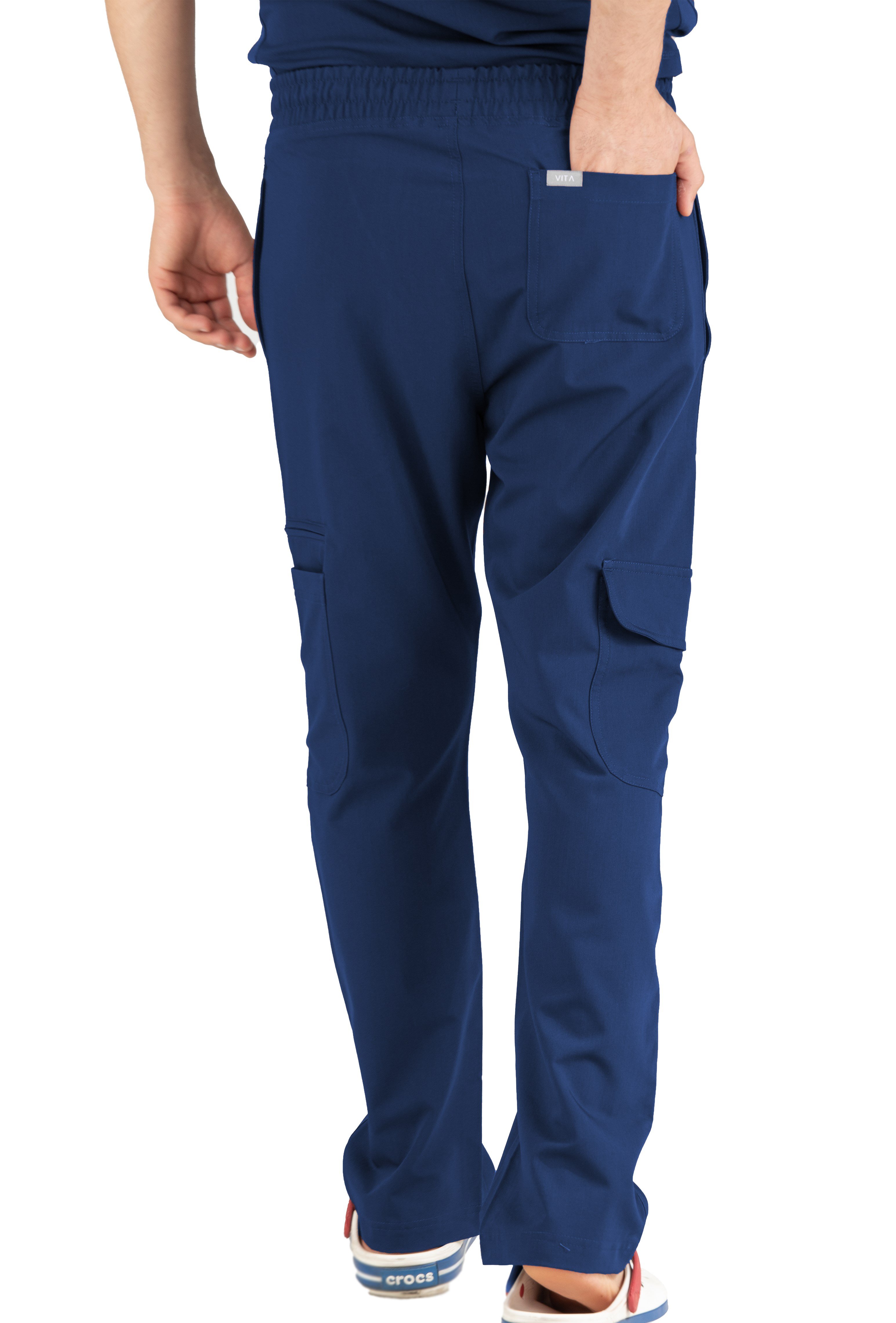 Tasca Vita Saks Mavisi Alt Erkek Scrubs Cerrahi Forma - Medikal Giyim Uniform