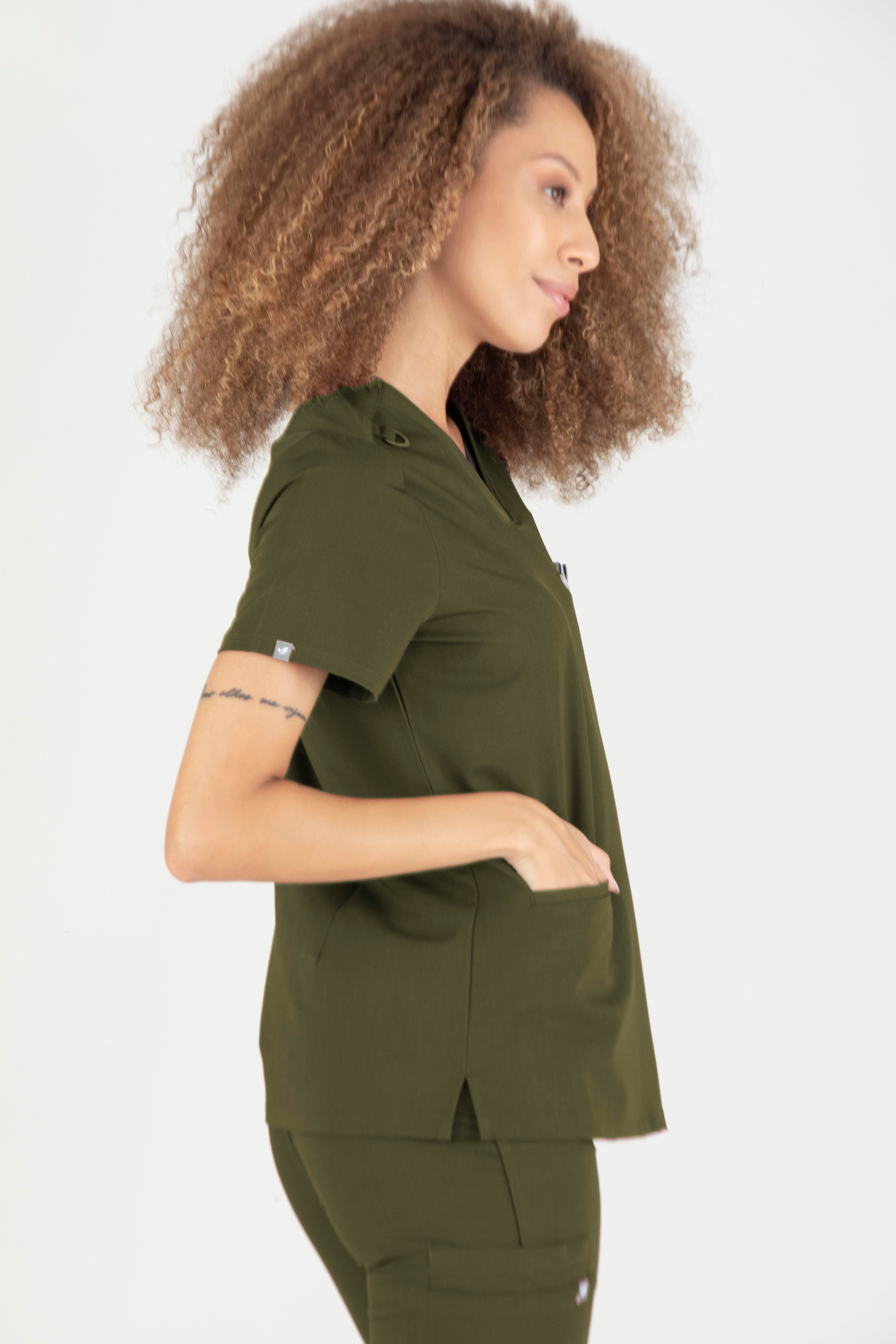 Base Vita Haki Üst Kadın Scrubs Cerrahi Forma - Medikal Giyim Uniform